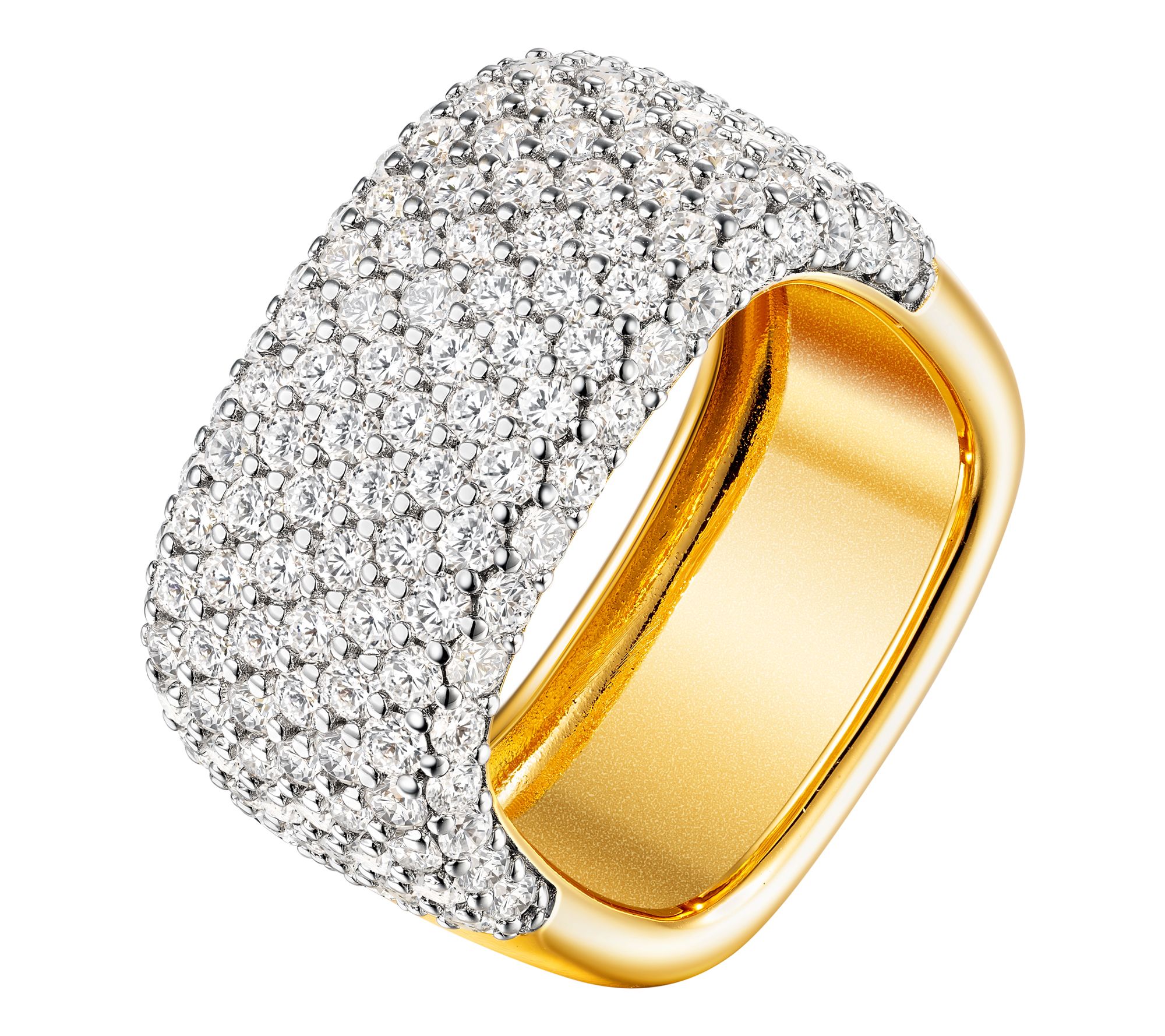 Diamonique x Jennifer Miller 3.20 cttw Square Ring, Sterling