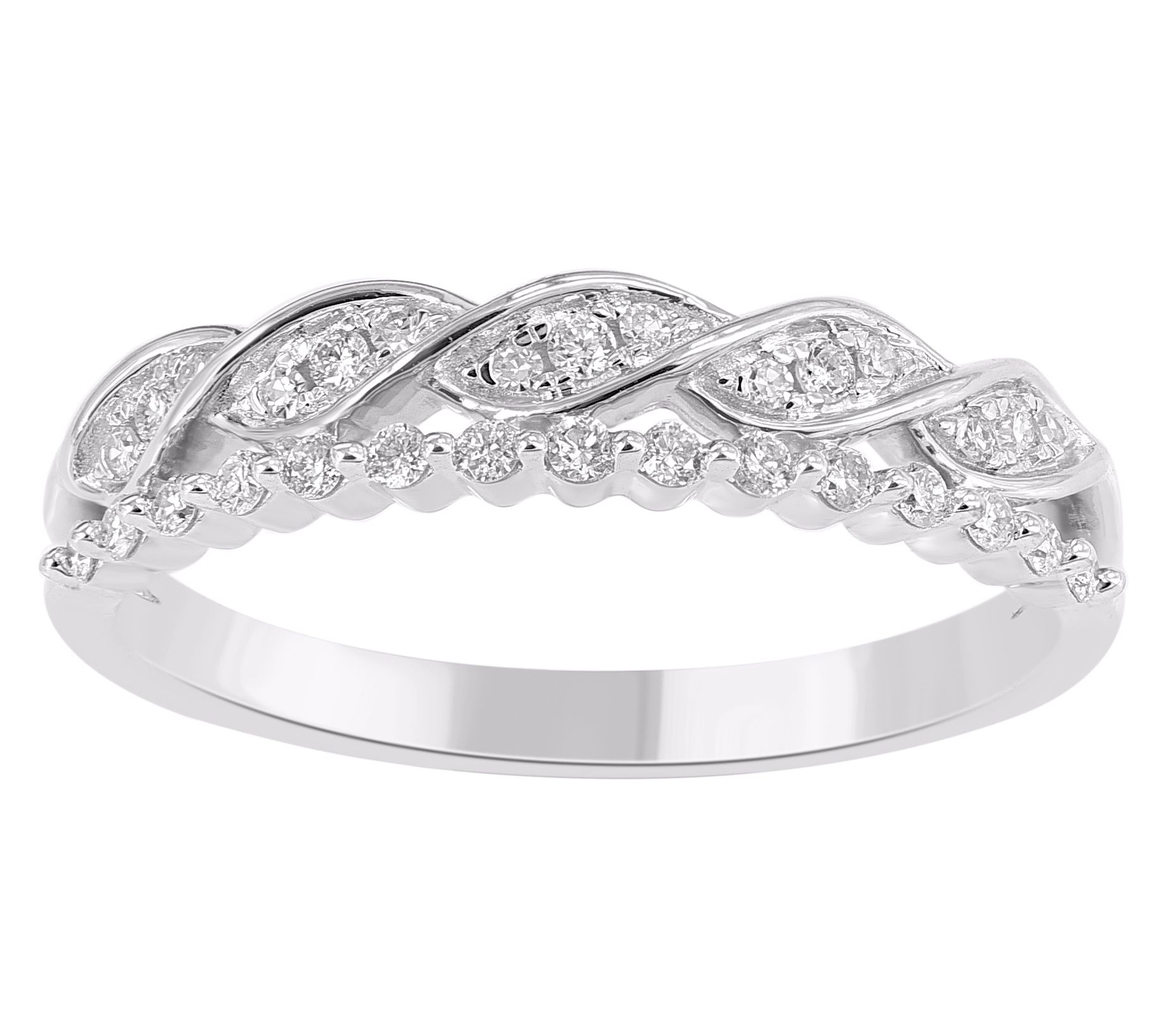 Accents by Affinity Diamond Pave Band Ring, Sterling Silver