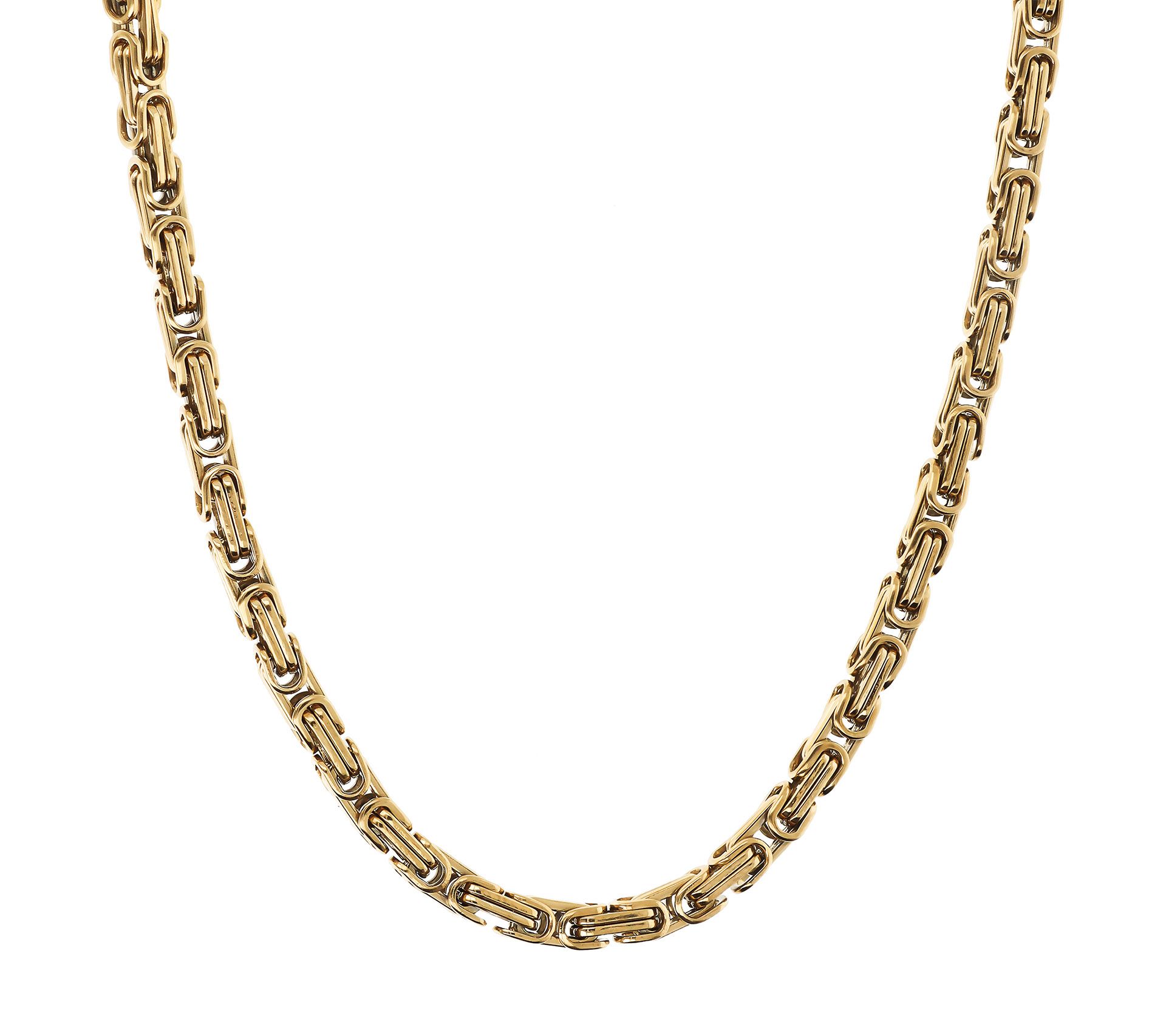 Steel By Design Goldtone 18" Byzantine Chain Necklace