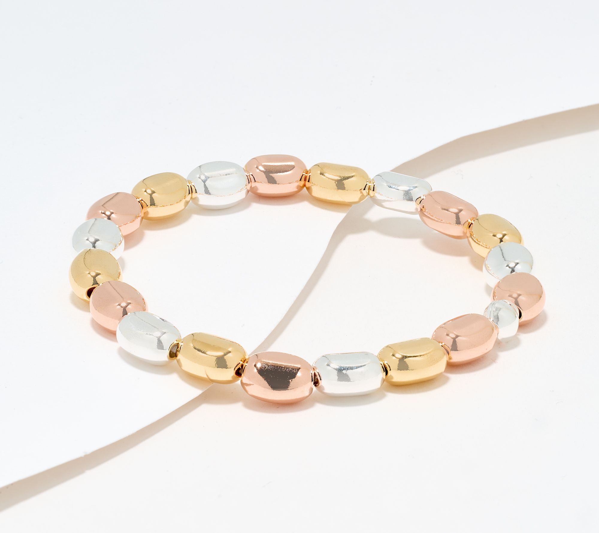 "As Is" UltraFine 950 Silver Nugget Stretch Bracelet