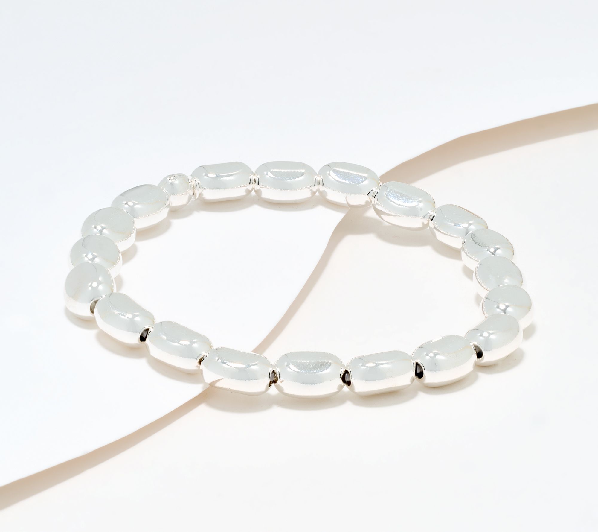 "As Is" UltraFine 950 Silver Nugget Stretch Bracelet