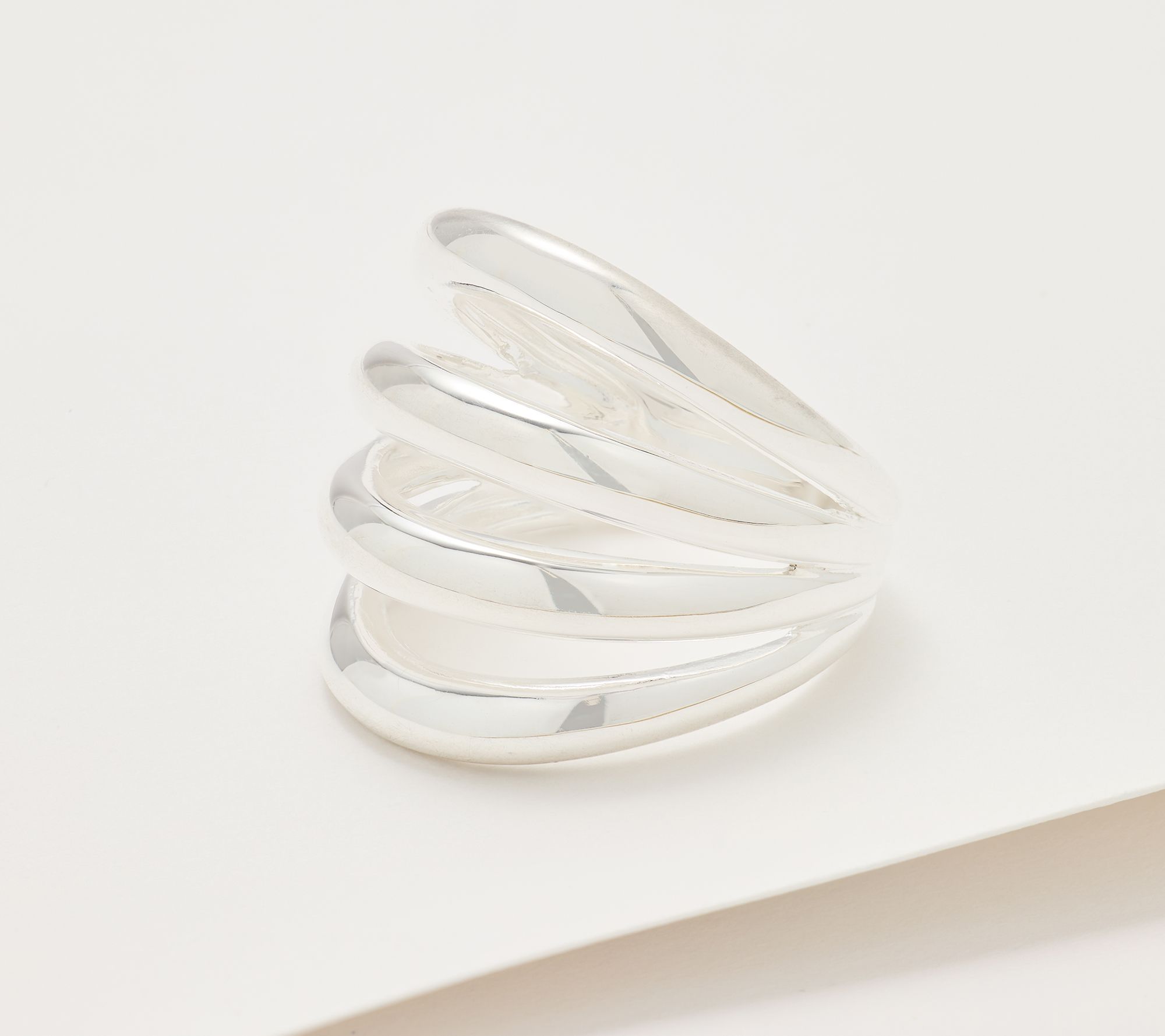 "As Is" UltraFine 950 Silver Bold Multi Layered Band Ring