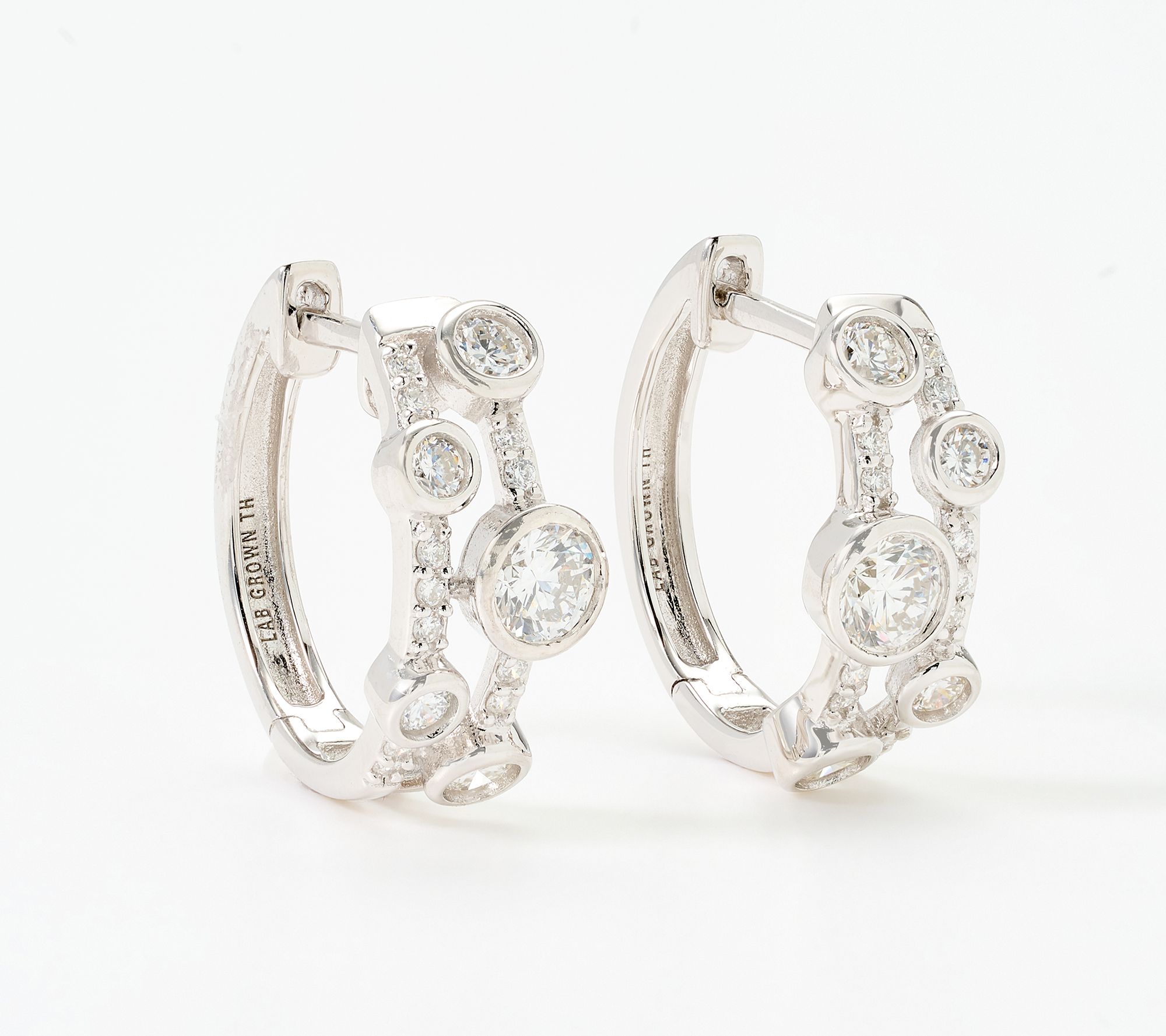 JEN by Jennifer Miller 0.85ct Lab Grown Diamond Bubble Hoops