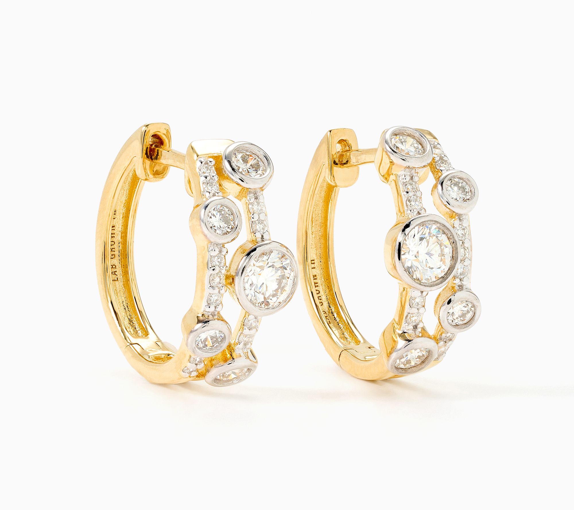 JEN by Jennifer Miller 0.85ct Lab Grown Diamond Bubble Hoops