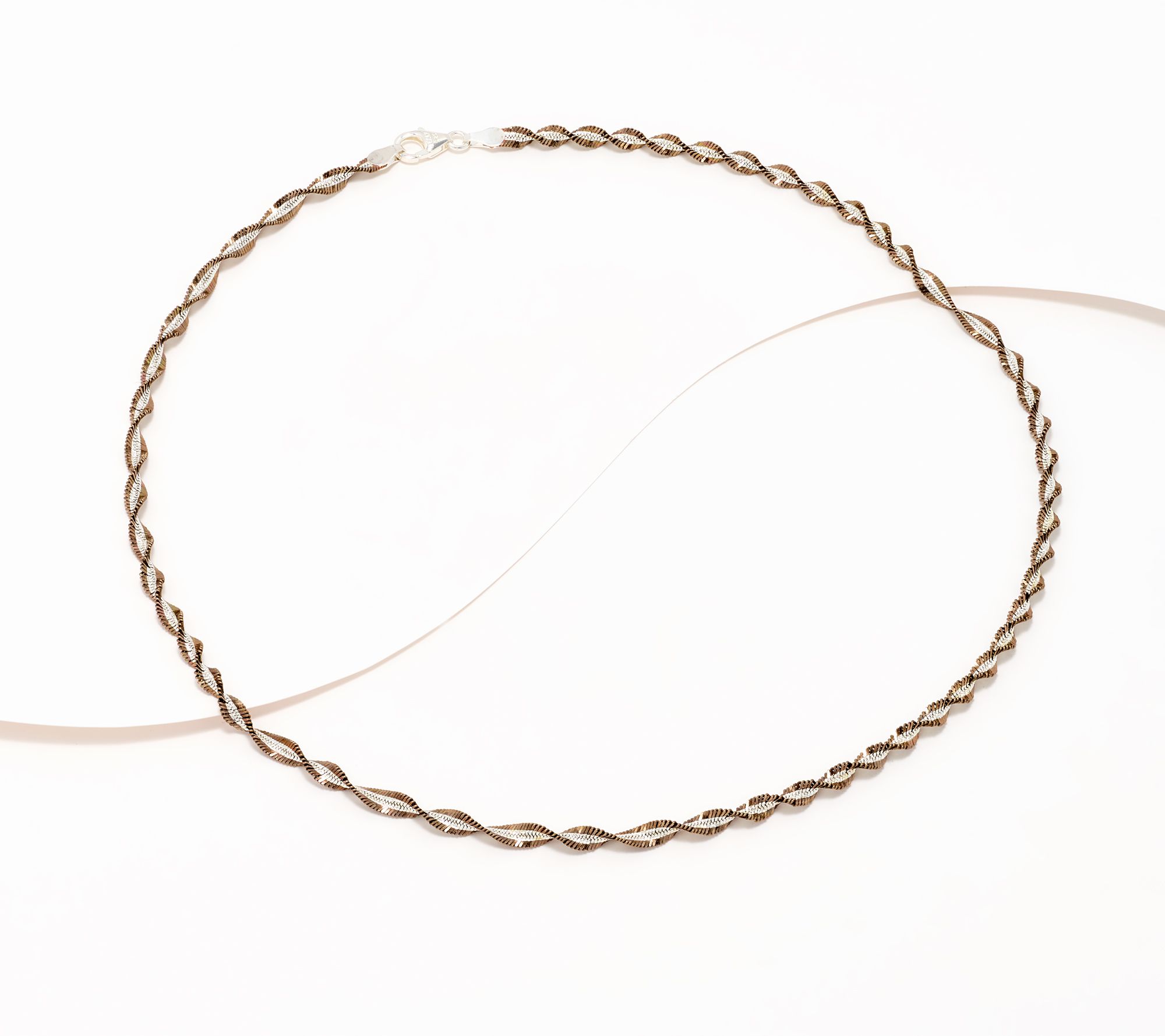 As Is" David Markstein Sterl Debut Twisted Herringbone Necklace, 18