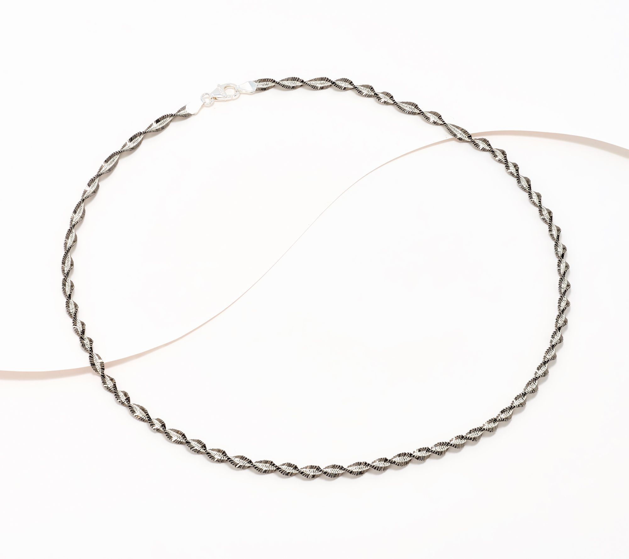 As Is" David Markstein Sterl Debut Twisted Herringbone Necklace, 18