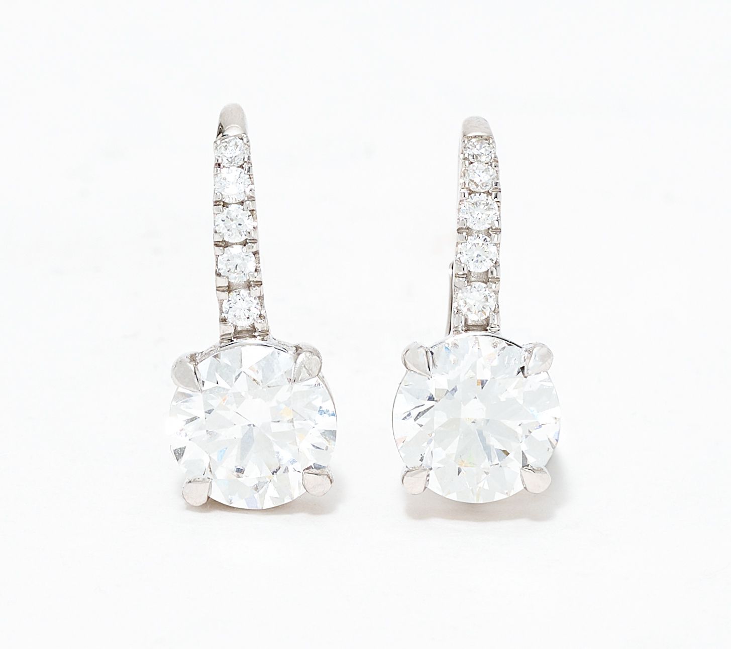 Fire Light Lab Grown Diamonds 3.5 cttw Round Cut Earring, 14k