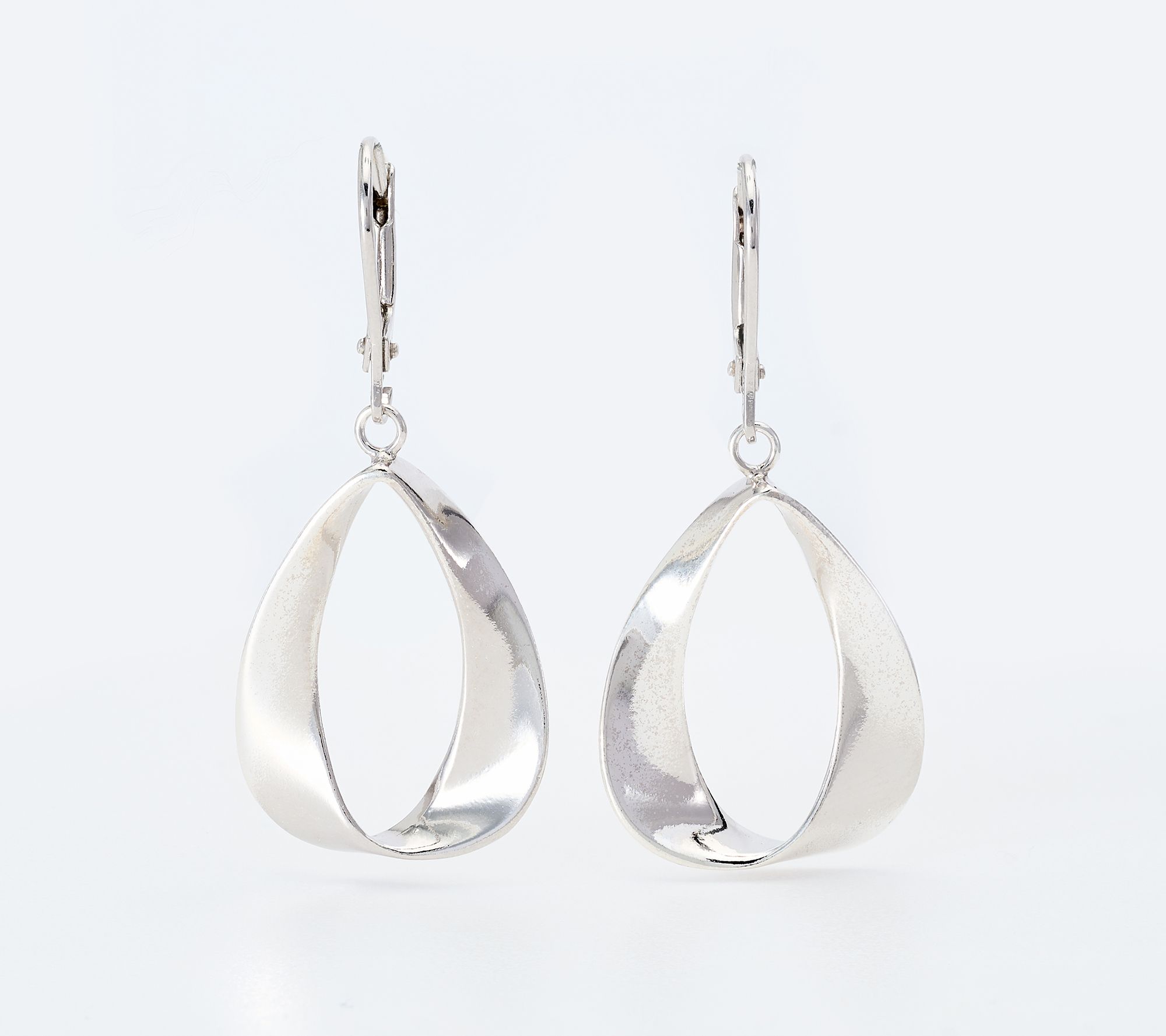 Silver Style Wired Dangle Loop Earring