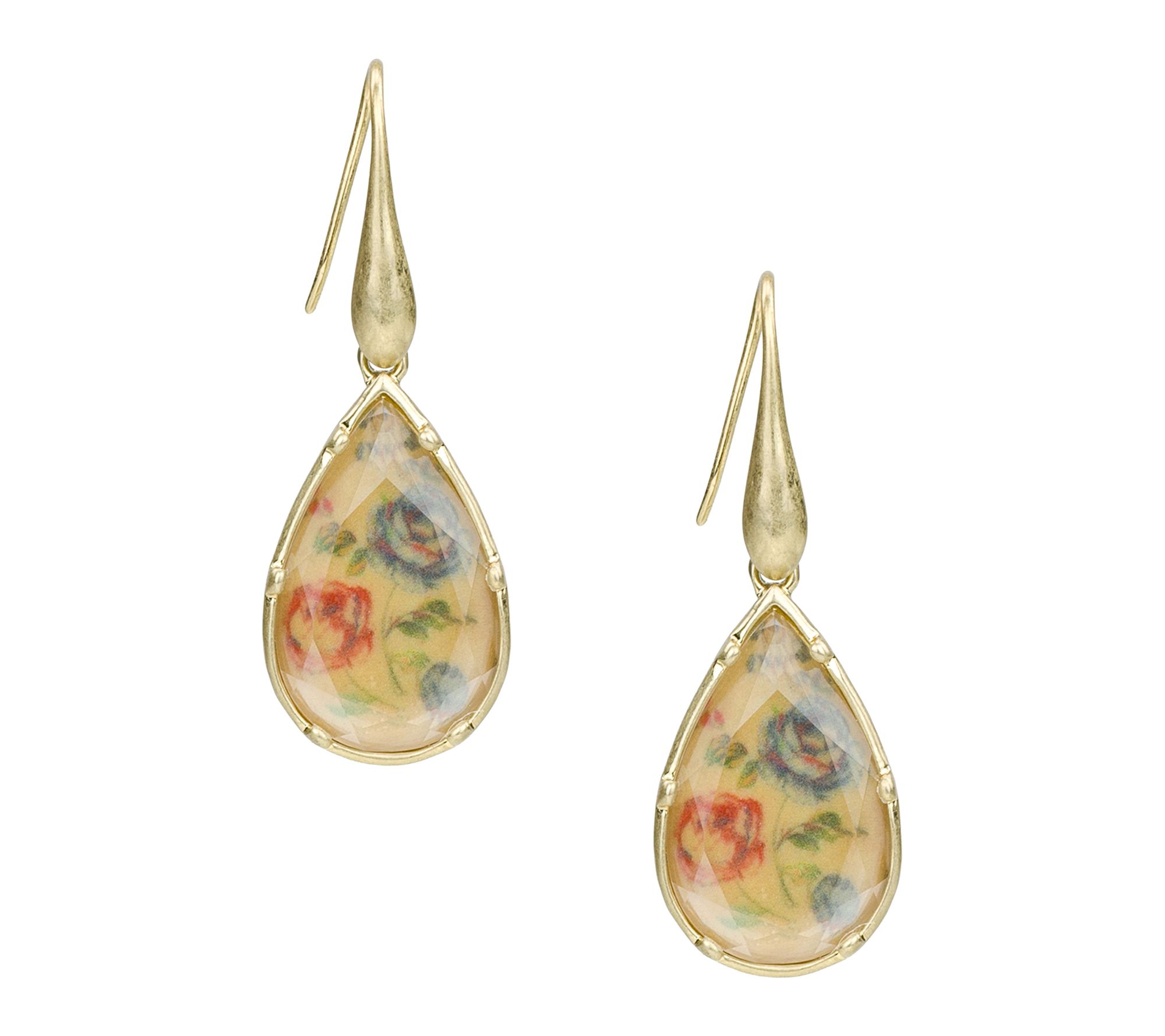  Patricia Nash Tear Drop Earrings - Fleur de Jardin Collection