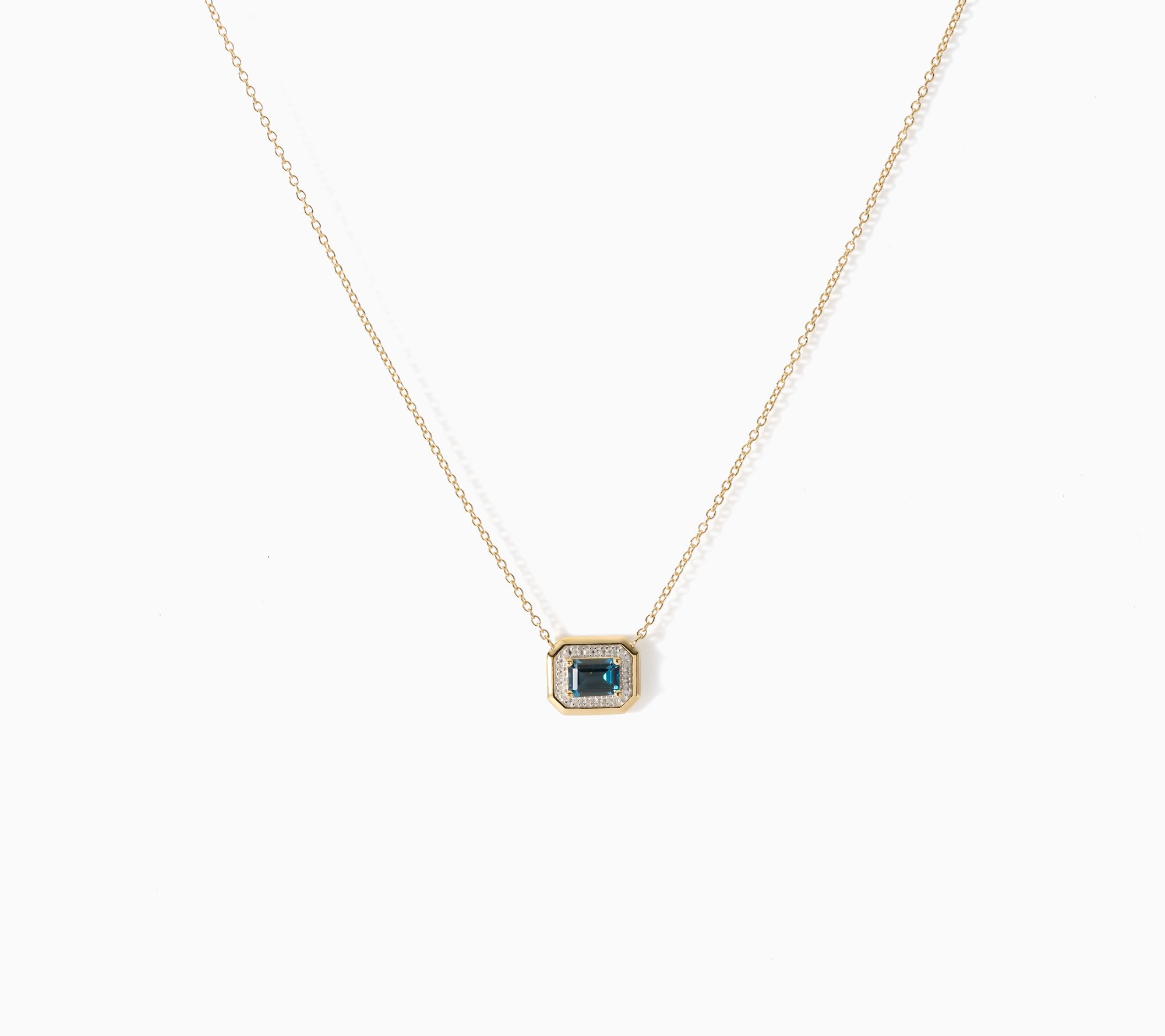 Affinity Gems Gemstone Shape Center w/ Diamond Accent Necklace