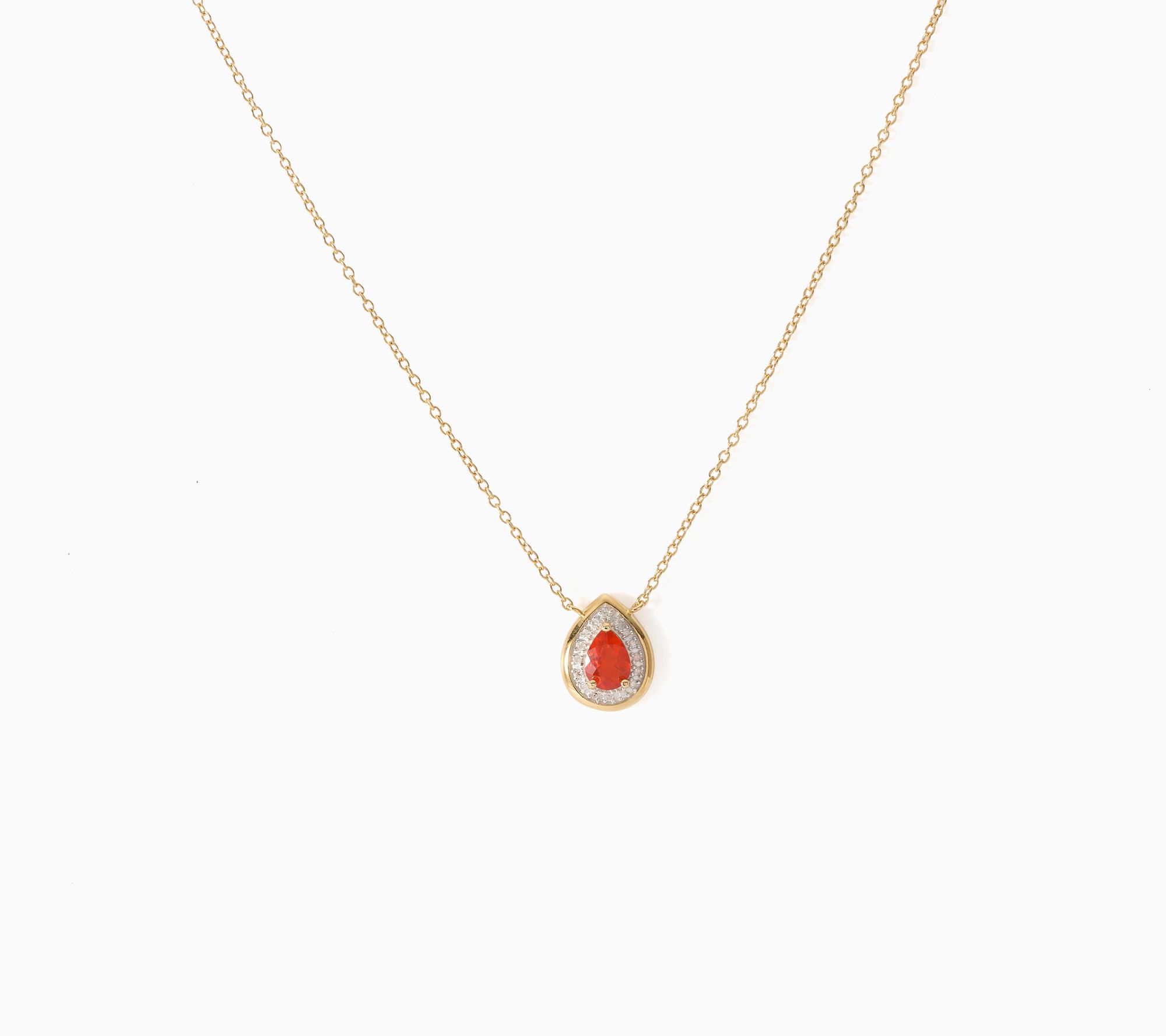 Affinity Gems Gemstone Shape Center w/ Diamond Accent Necklace