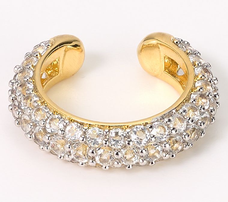  David Markstein Bronze Couture White Topaz Ear Cuff