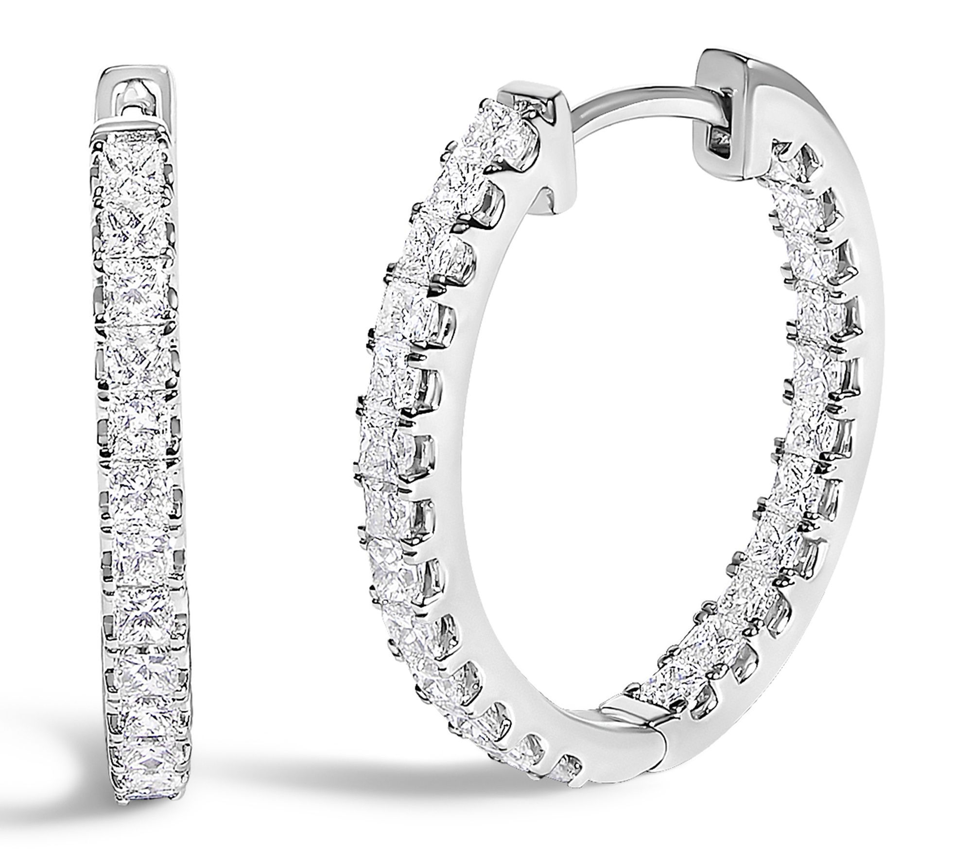 Haus of Brilliance 2ct Diamond Inside Out Hoop Earring,14K