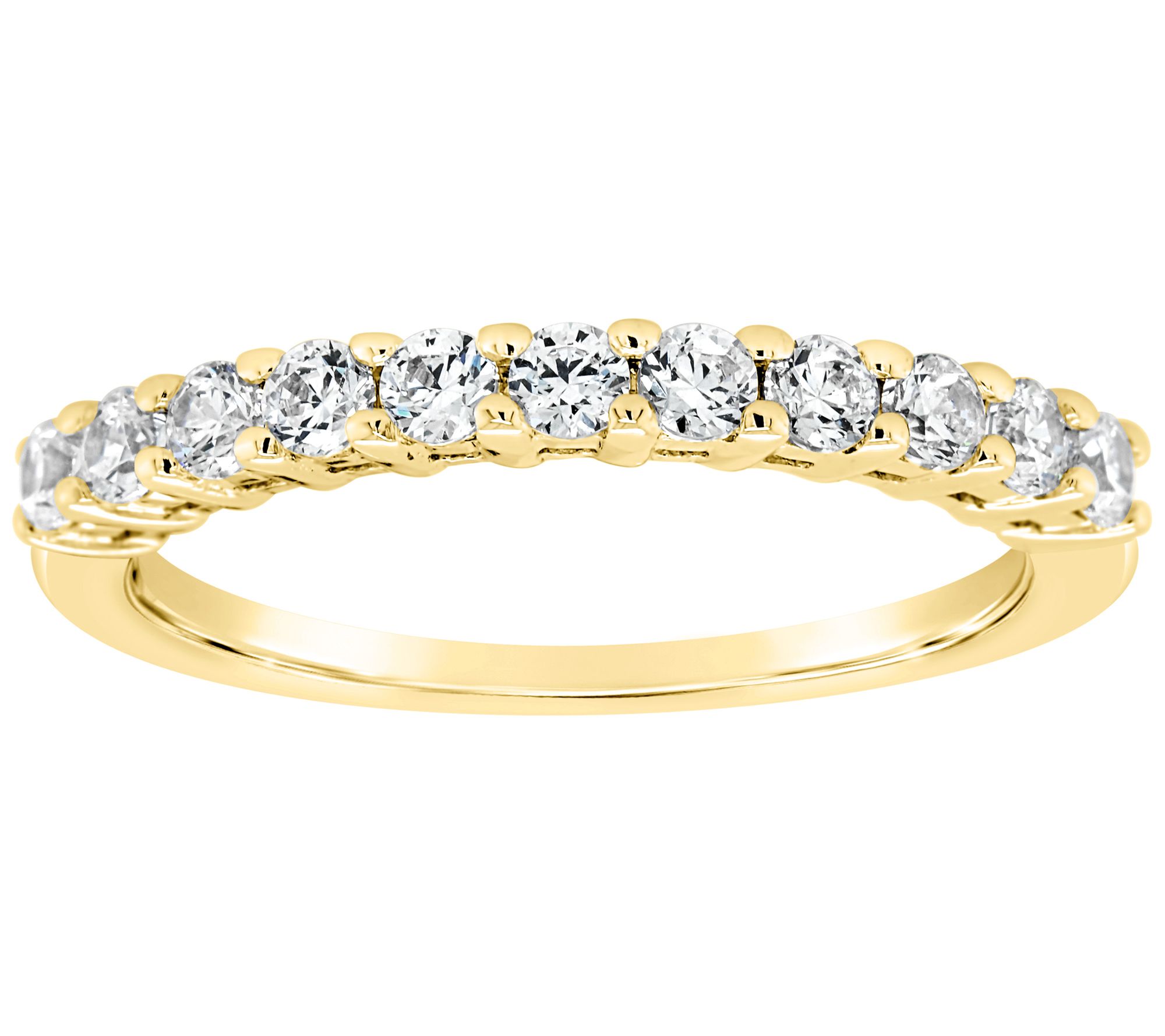 Affinity 1/2 cttw 11-Stone Diamond Band Ring, 14K Gold