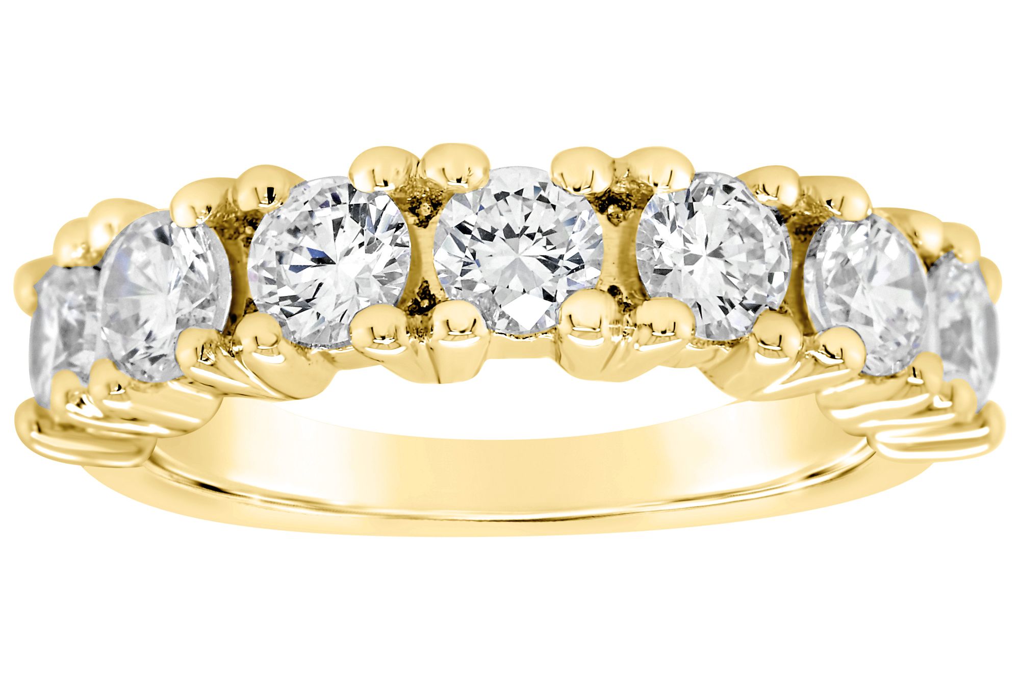 Affinity 14K Gold 1.70 cttw Prong-Set Diamond Band Ring - QVC.com