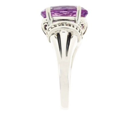 Sterling 3.95 ct Oval Amethyst Ring - QVC.com