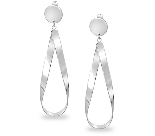 Steel by Design Ribbon Hoop Earrings