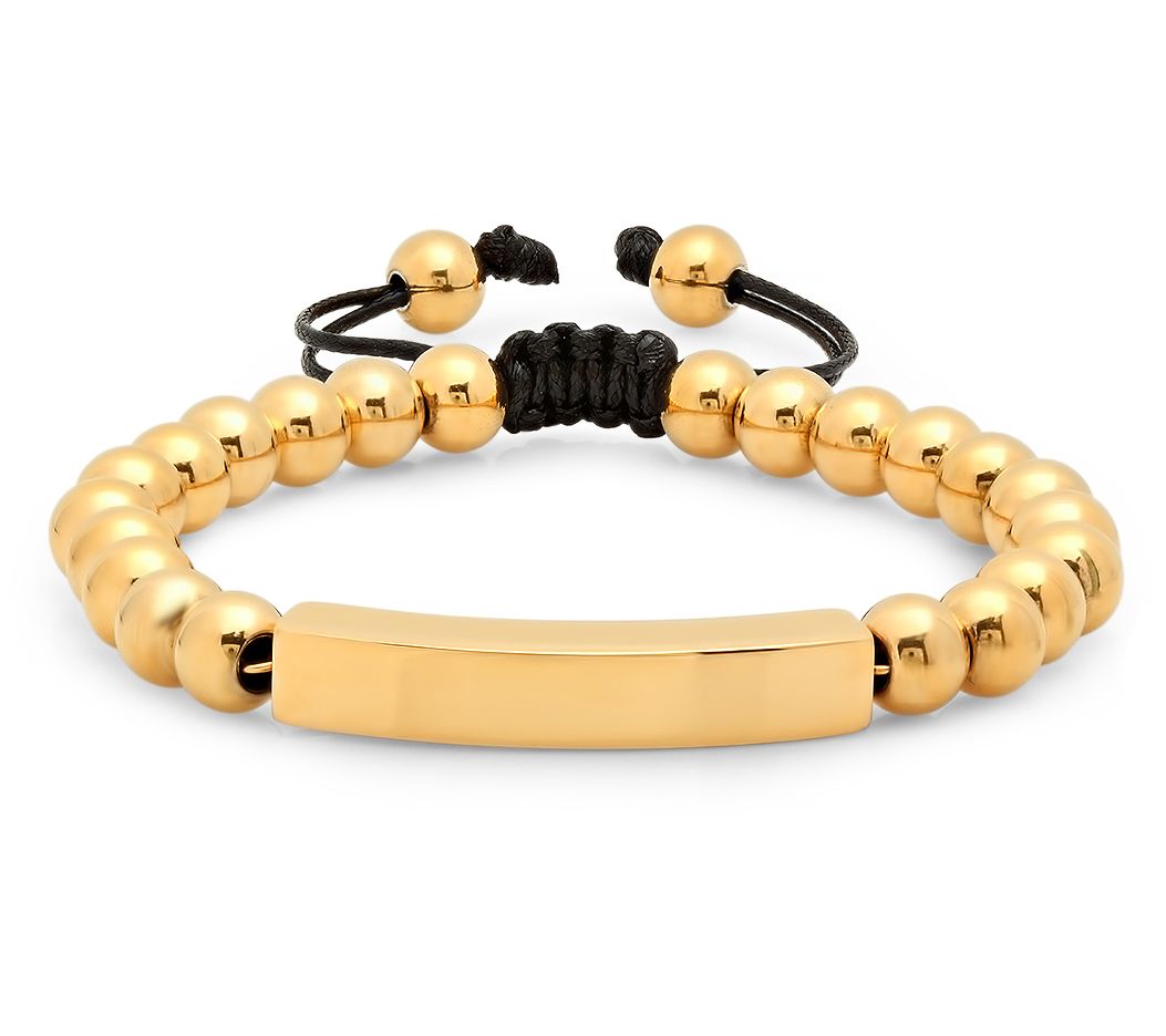 Steel by Design 18k Gold Plated Id Bracelet
