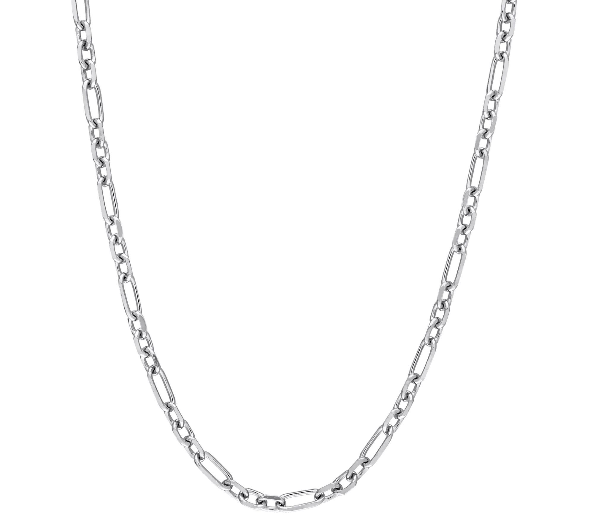 16" Diamond Cut Figaro Chain Necklace, Sterling