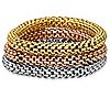 Steel by Design Tri-Color Mesh Link Bracelet Set