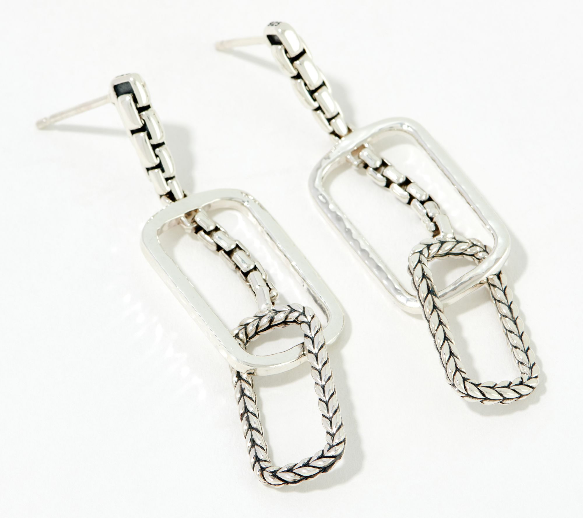 Sterling silver paperclip deals earrings