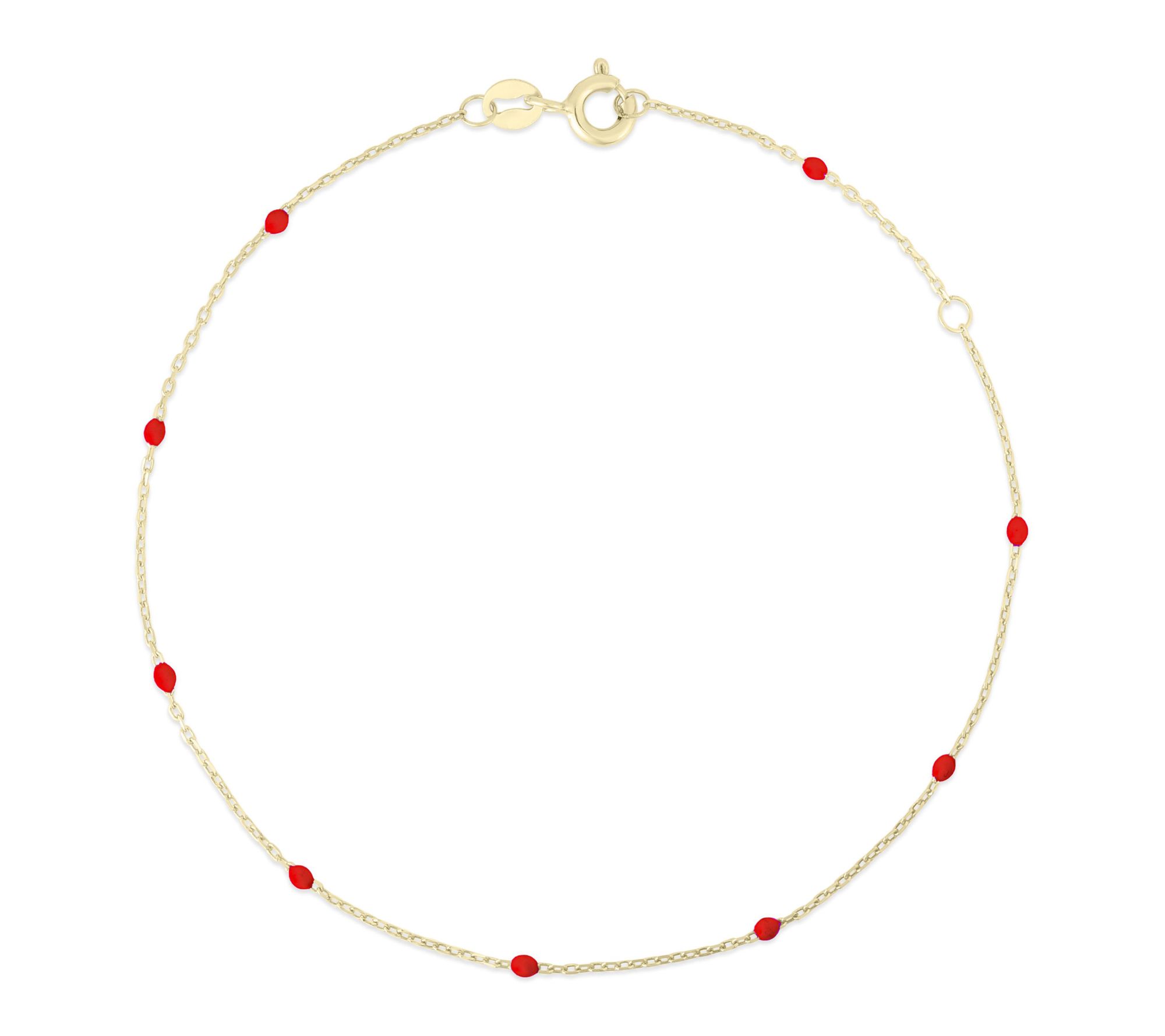 Italian Gold Enamel Chain Bracelet, 14K
