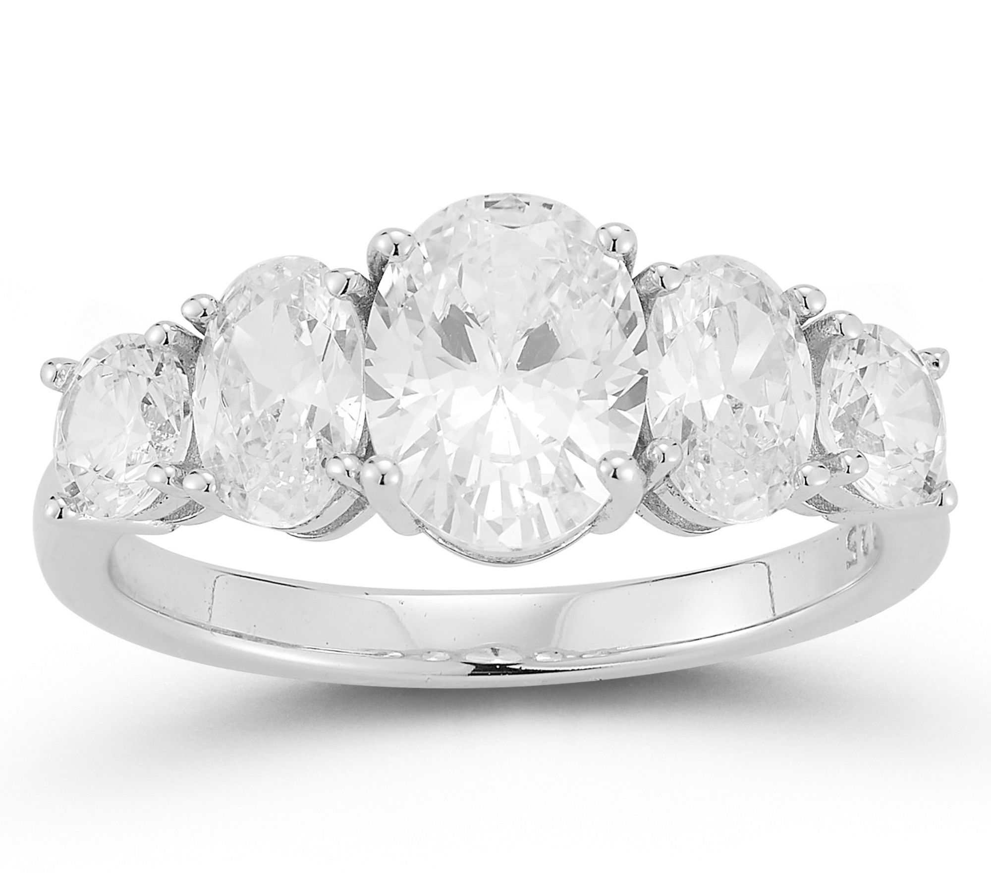 Sterlina Silver Graduated Oval Band Ring, Sterling