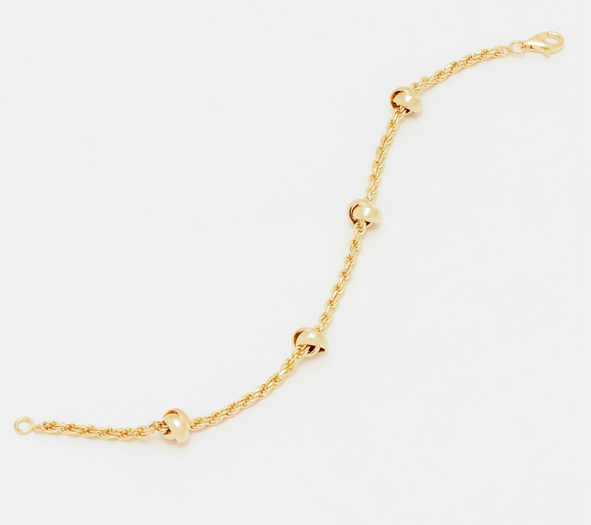 UltraFine 950 Silver Love Knot Station Bracelet