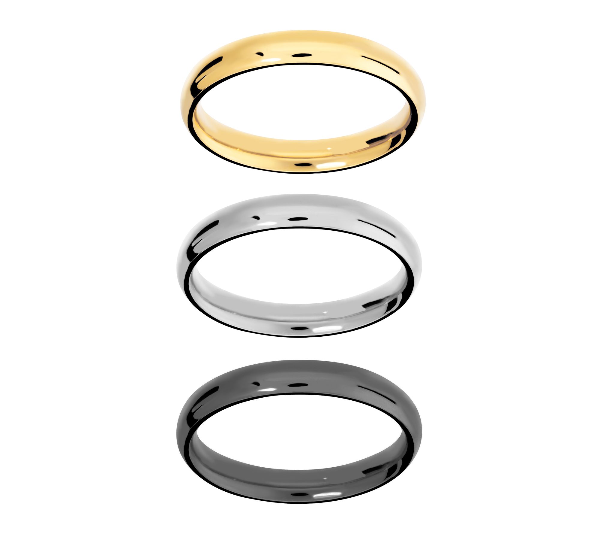 Steel By Design 3mm Set of 3 Band Rings