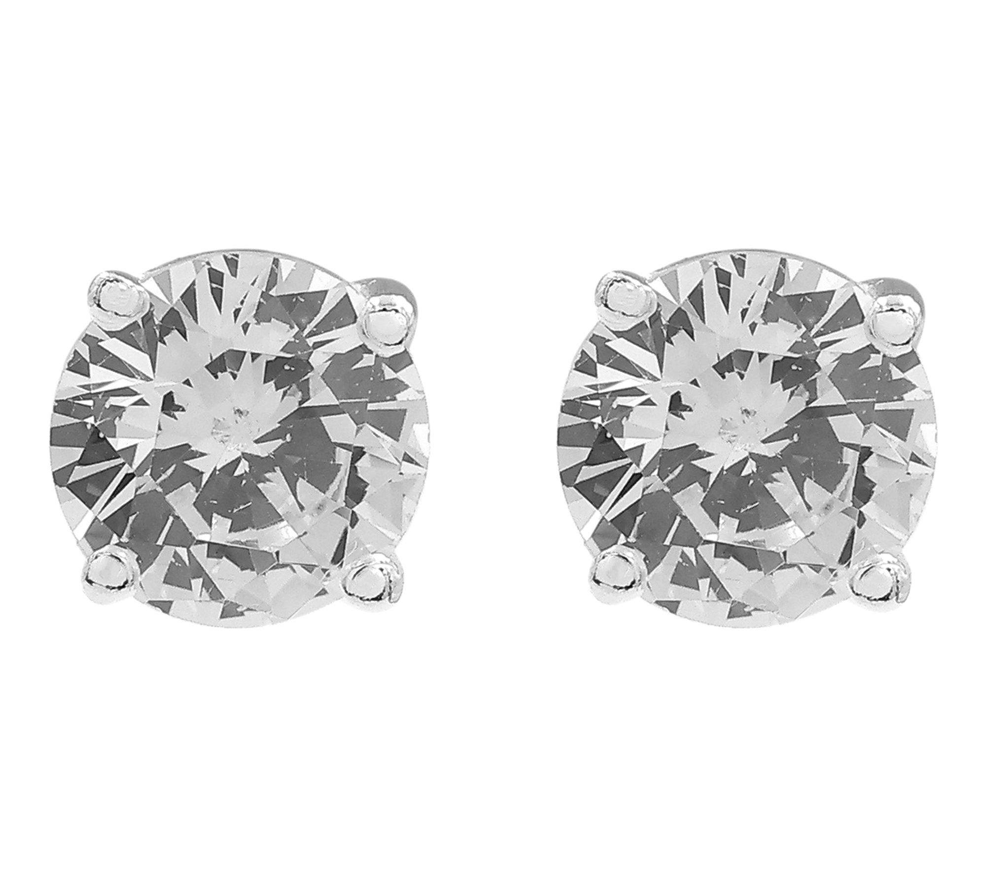 Diamonique 2.40 cttw Stud Earrings, Sterling Silver