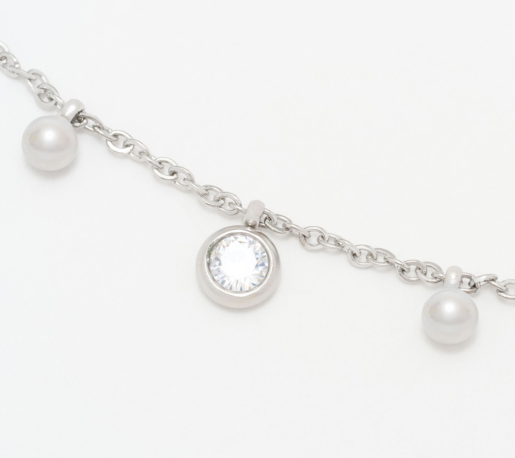 Steel by Diamonique Station Necklace