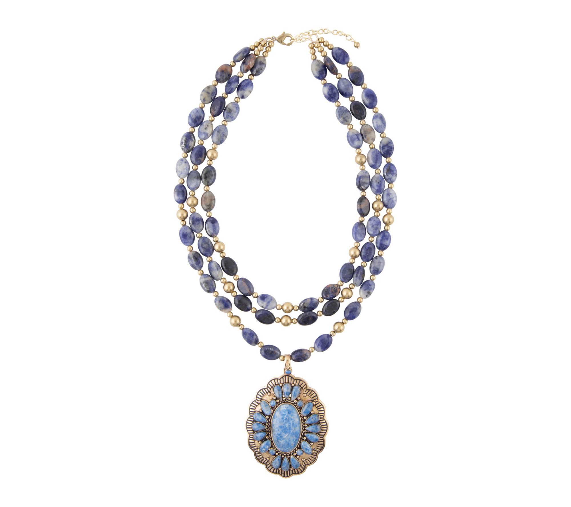 Barse Artisan Crafted Denim Blue Lapis Necklace