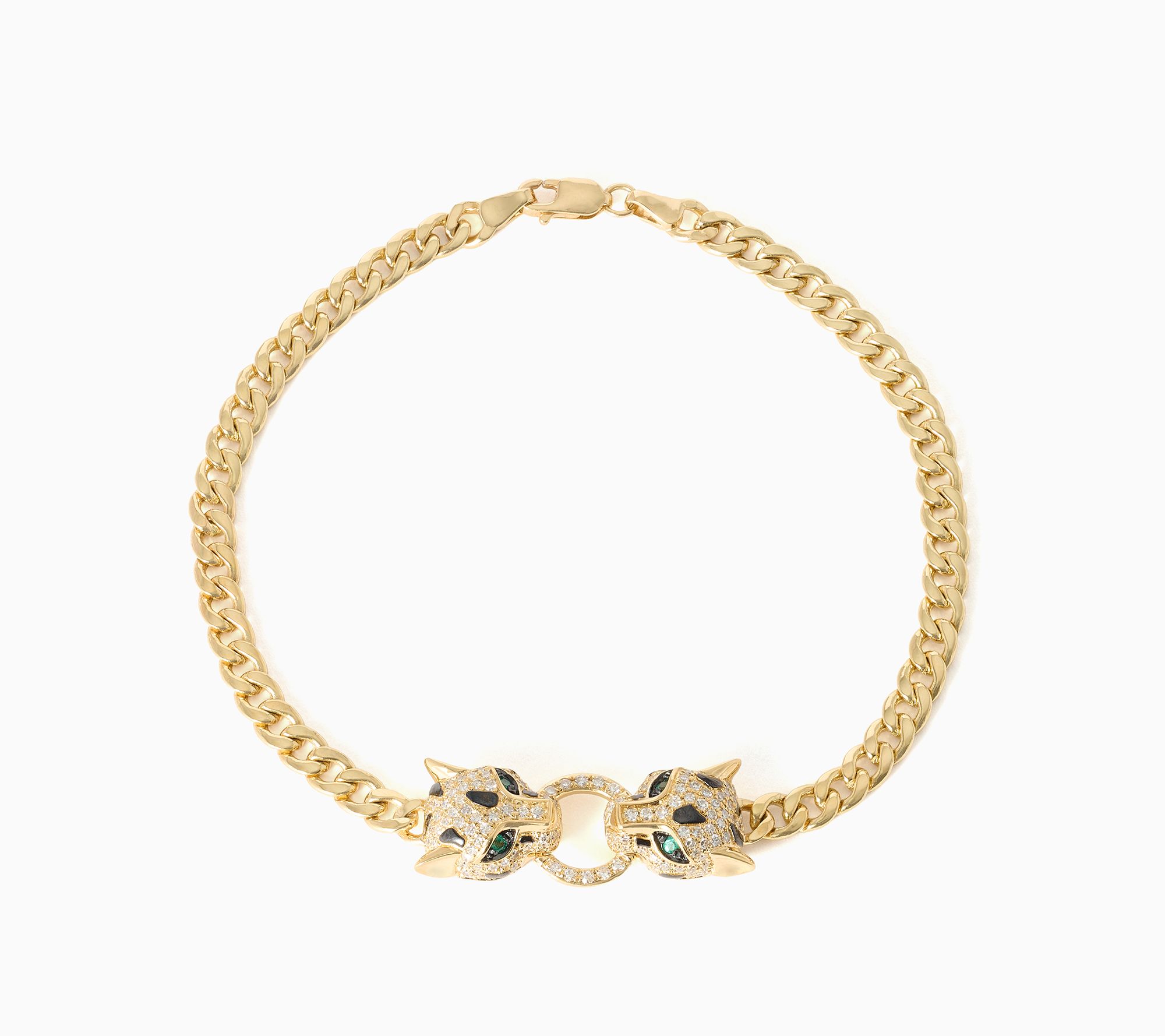 Effy 14K Gold Diamond & Emerald Bracelet