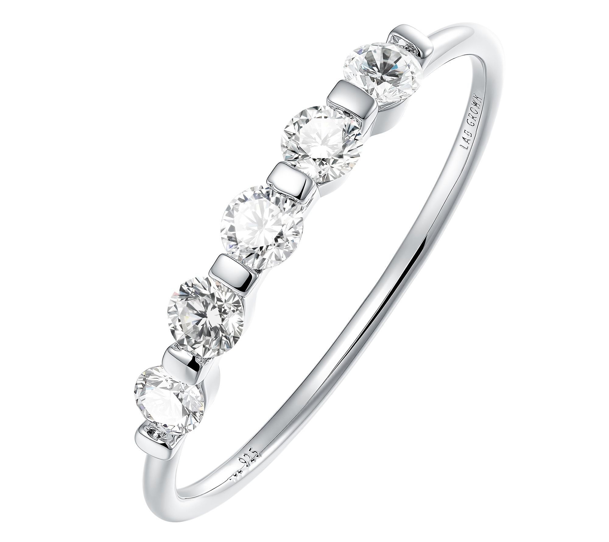 Fire Light Lab Grown Diamond 5-Stone Band Ring,Sterling