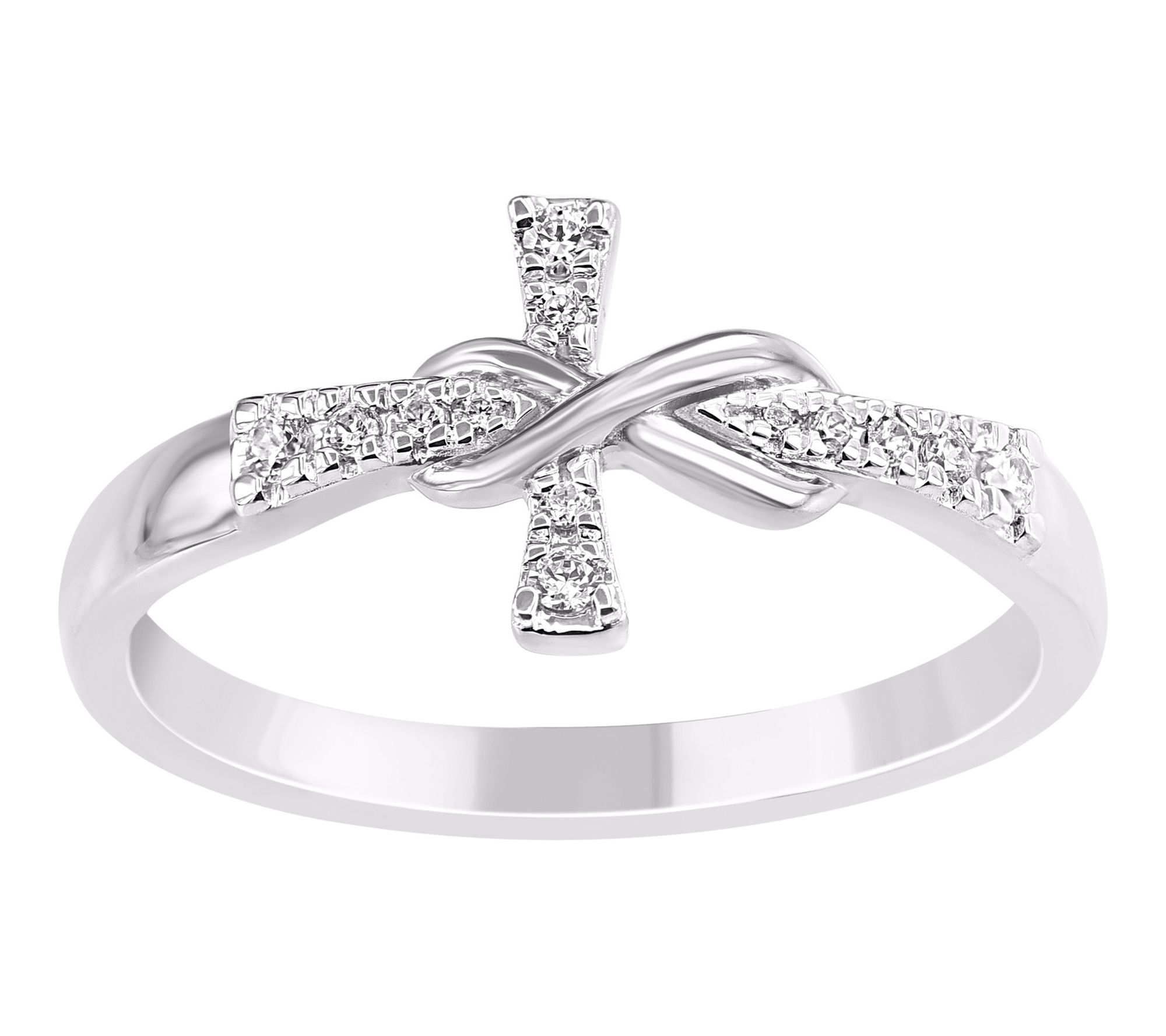 Accent by Affinity Diamond Snowflake Split BandRing, Sterling