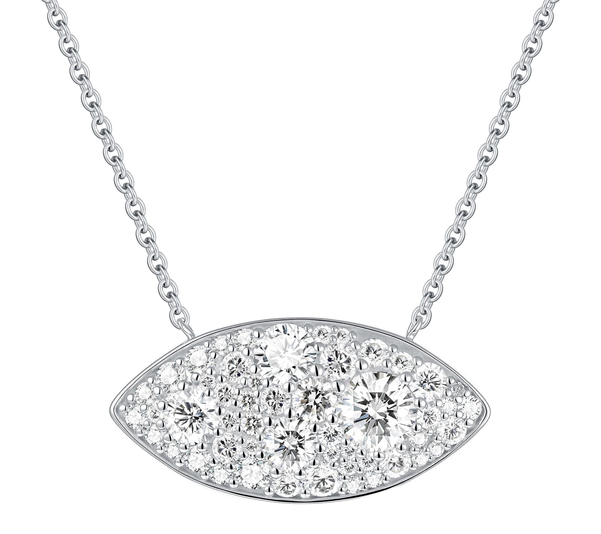 Jen by Jennifer Miller Lab Gro wn Diamond Marq uise Necklace