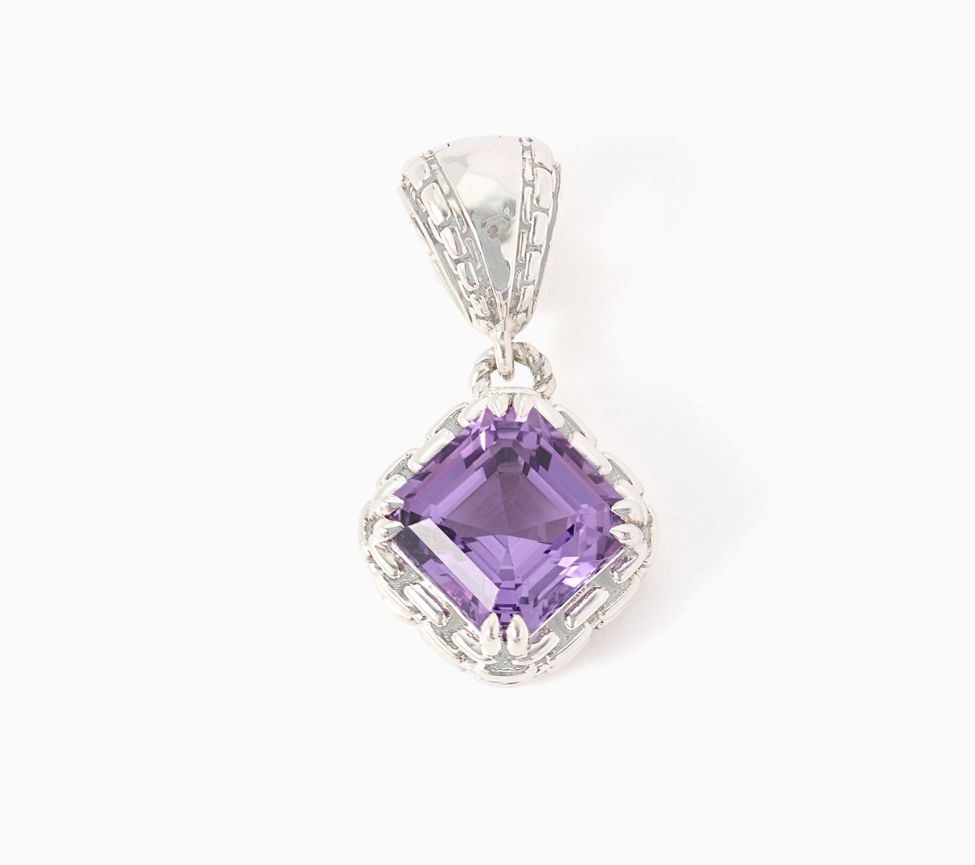 JAI Sterling Silver Asscher Cut Box Chain Enhancer