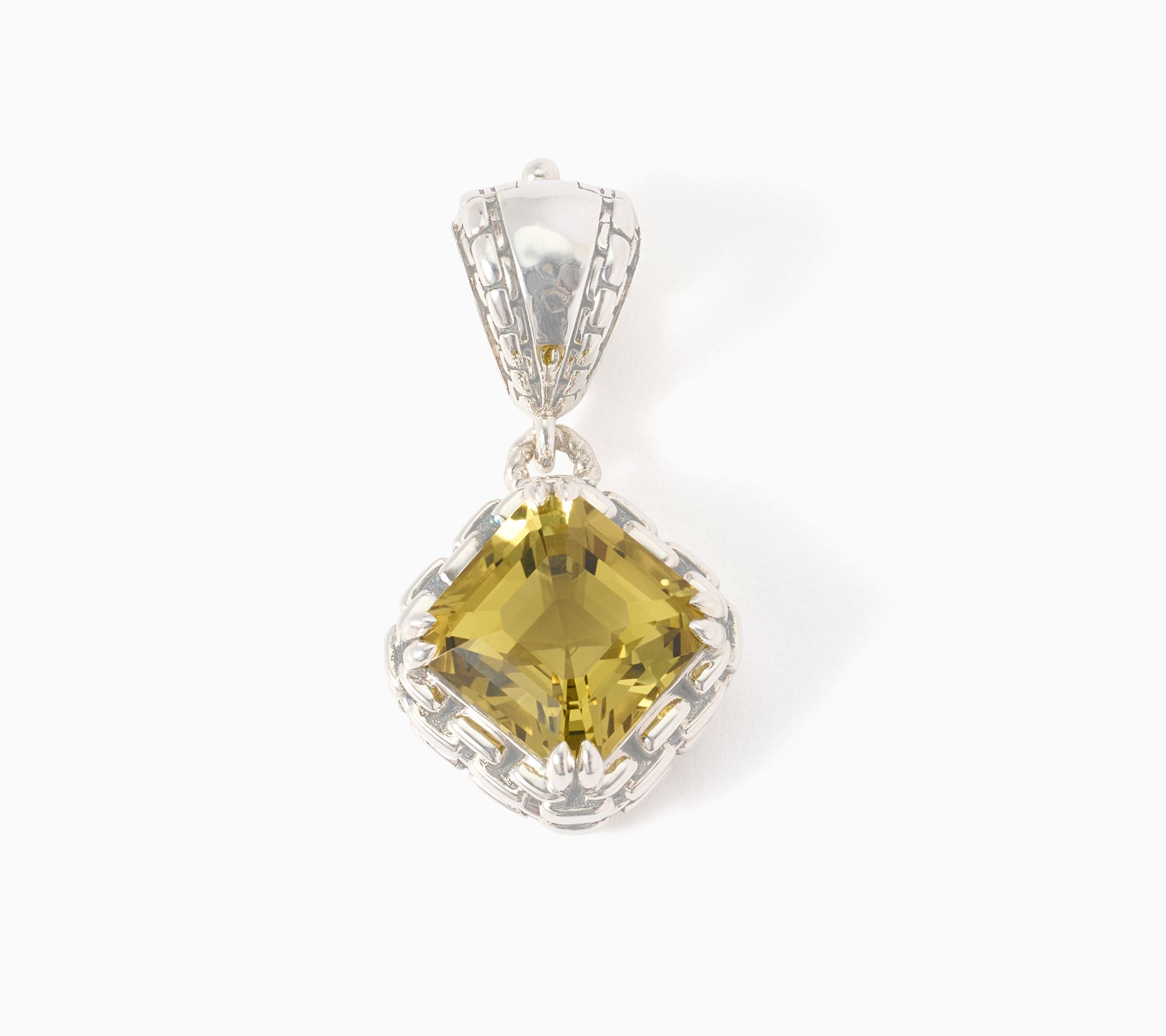 JAI Sterling Silver Asscher Cut Box Chain Enhancer