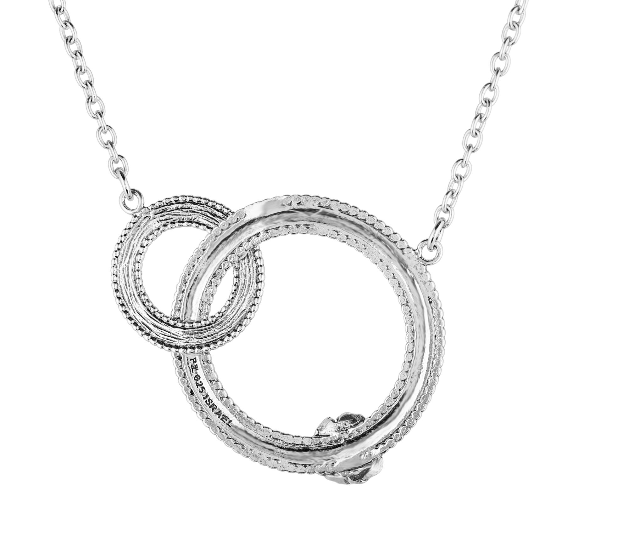Or Paz Sterling Silver Beaded Rose Necklace - QVC.com