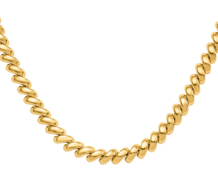 14K Polished San Marco Necklace, 32.6g - QVC.com