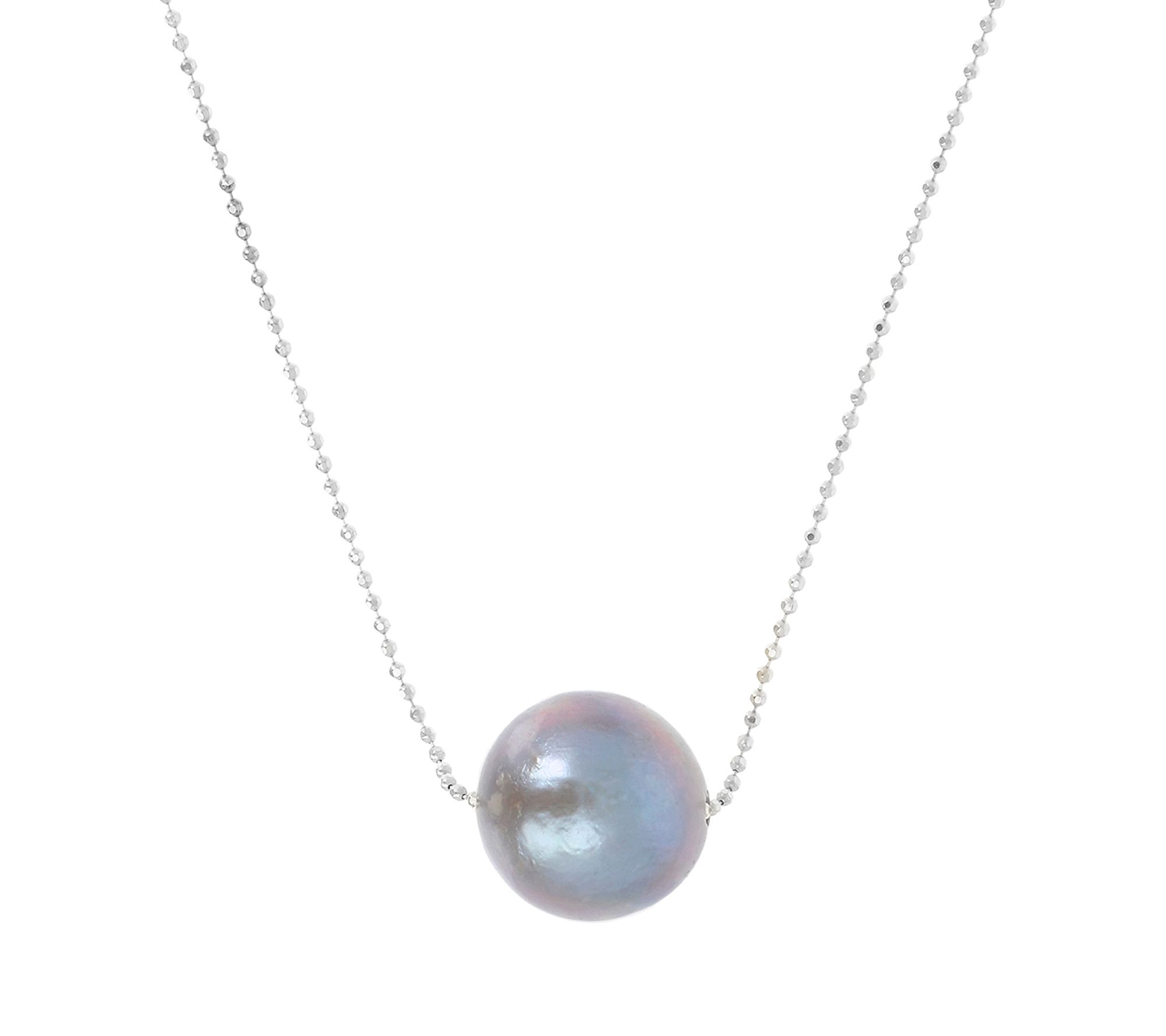 Honora Sliding Cultured Ming Pearl Necklace, Strling Silver