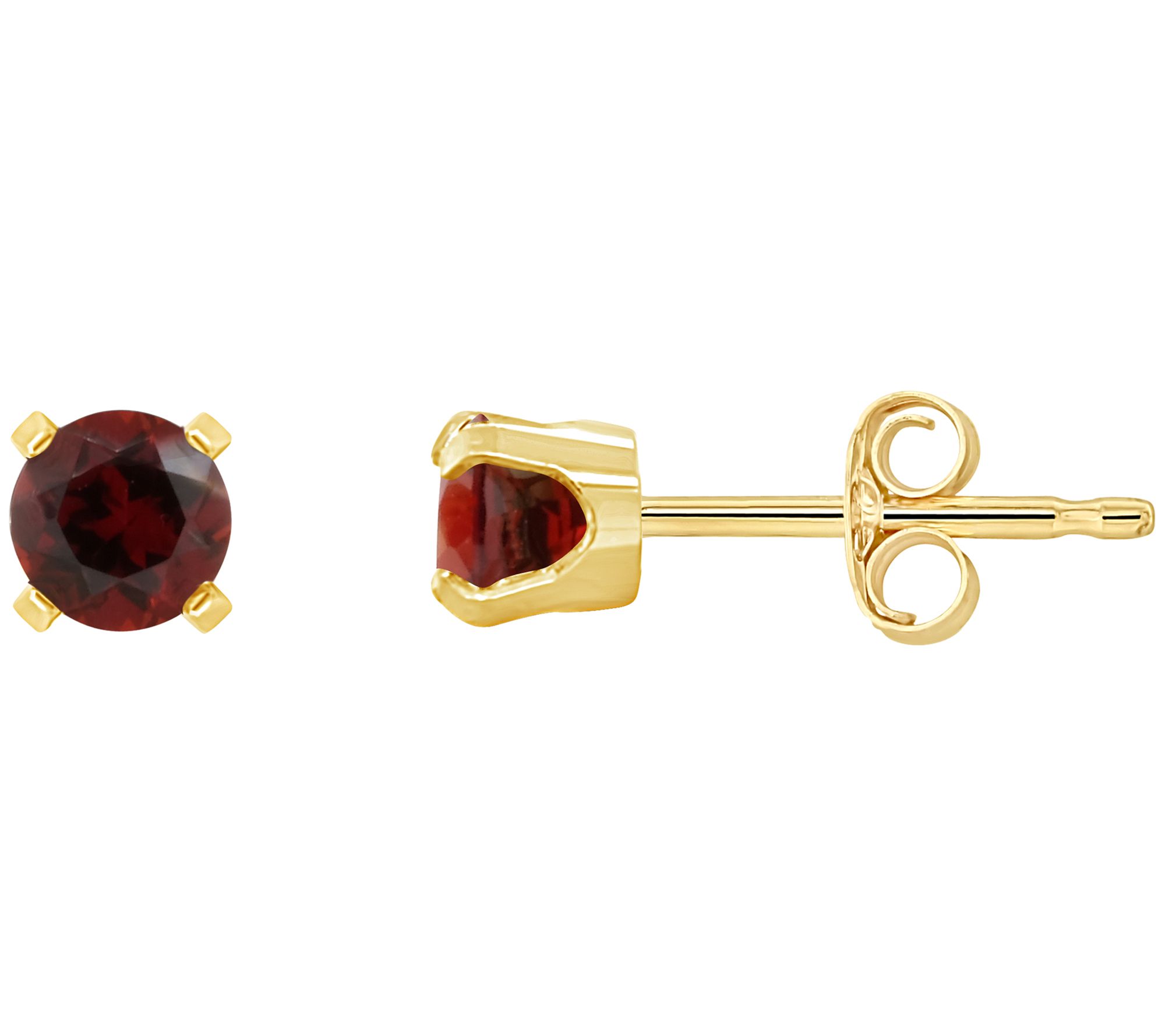 Choice of Birthstone 4mm Round Stud Earrings, 1 4K Yellow Gold