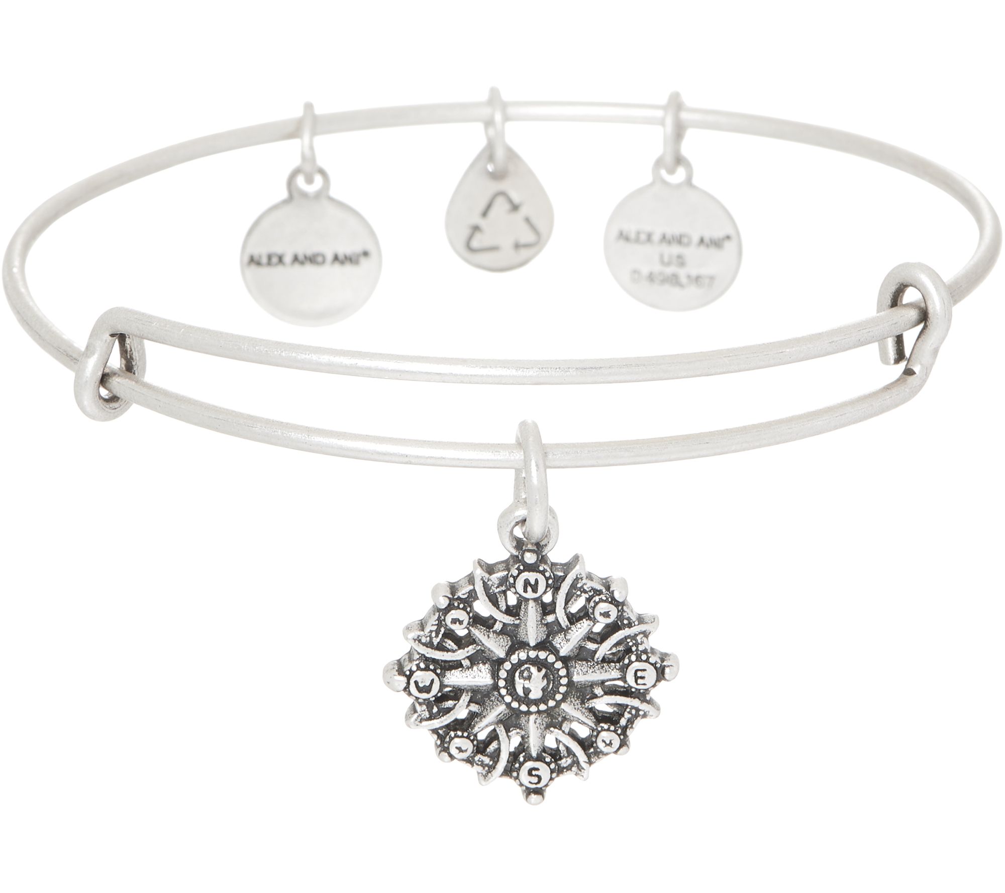 Alex and Ani Compass Charm Bangle