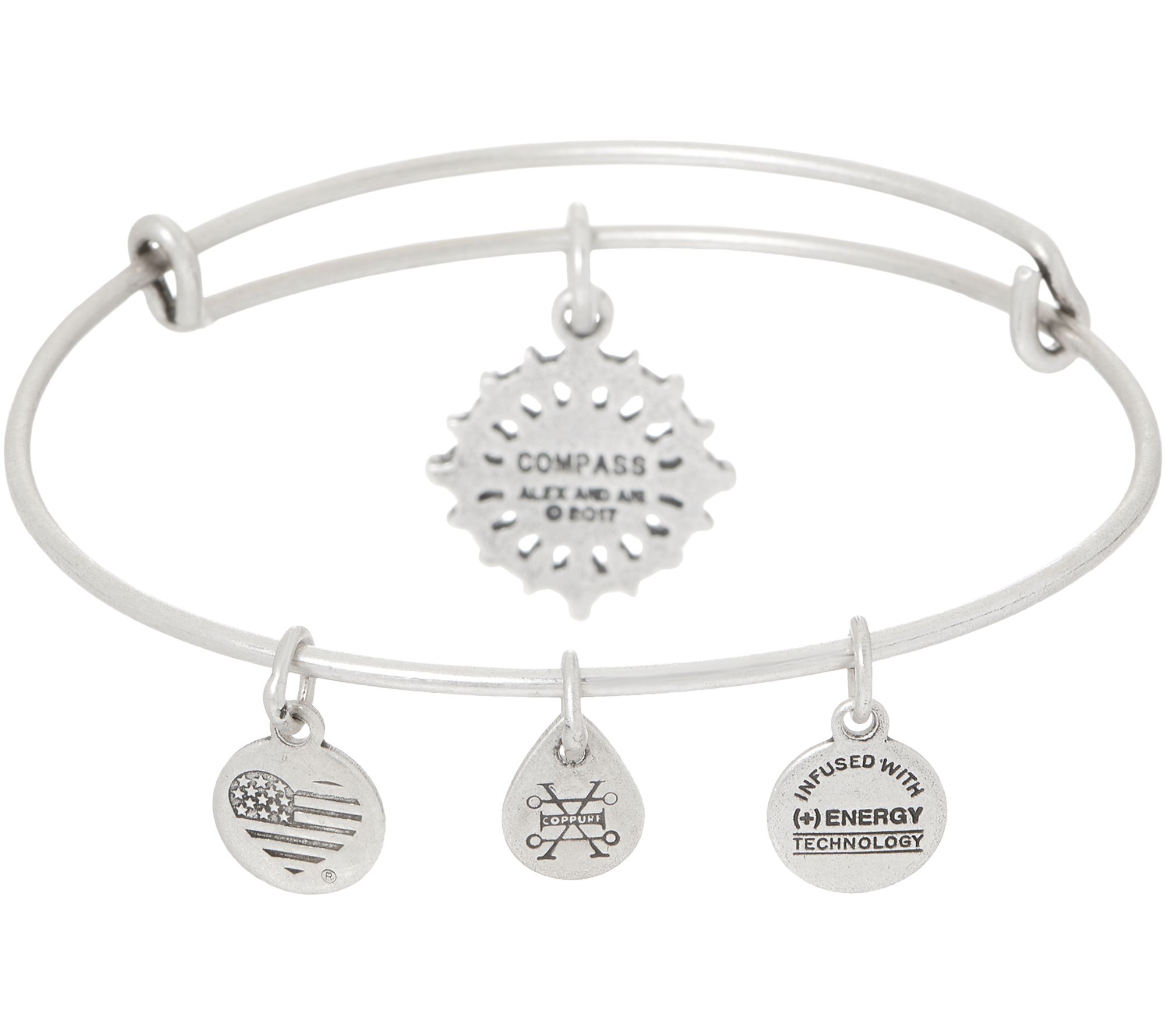 Alex and Ani Compass Charm Bangle