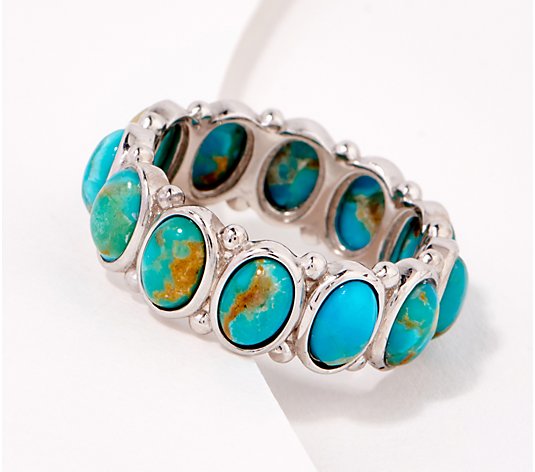 Generation Gems Sonoran Turquoise Sterling Silver Eternity Ring