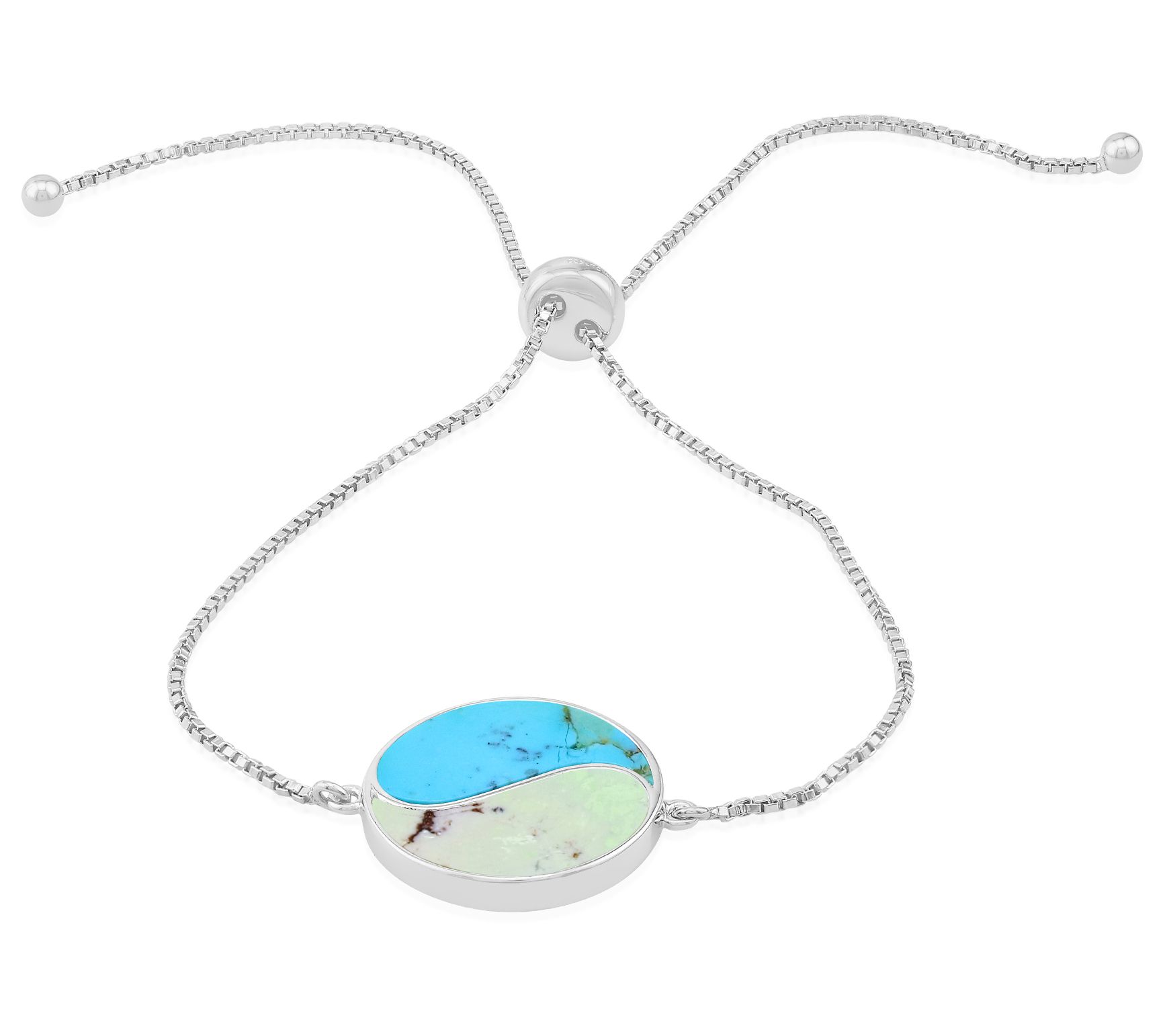 Generation Gems Yin & Yang Gemstone Bracelet, S terling