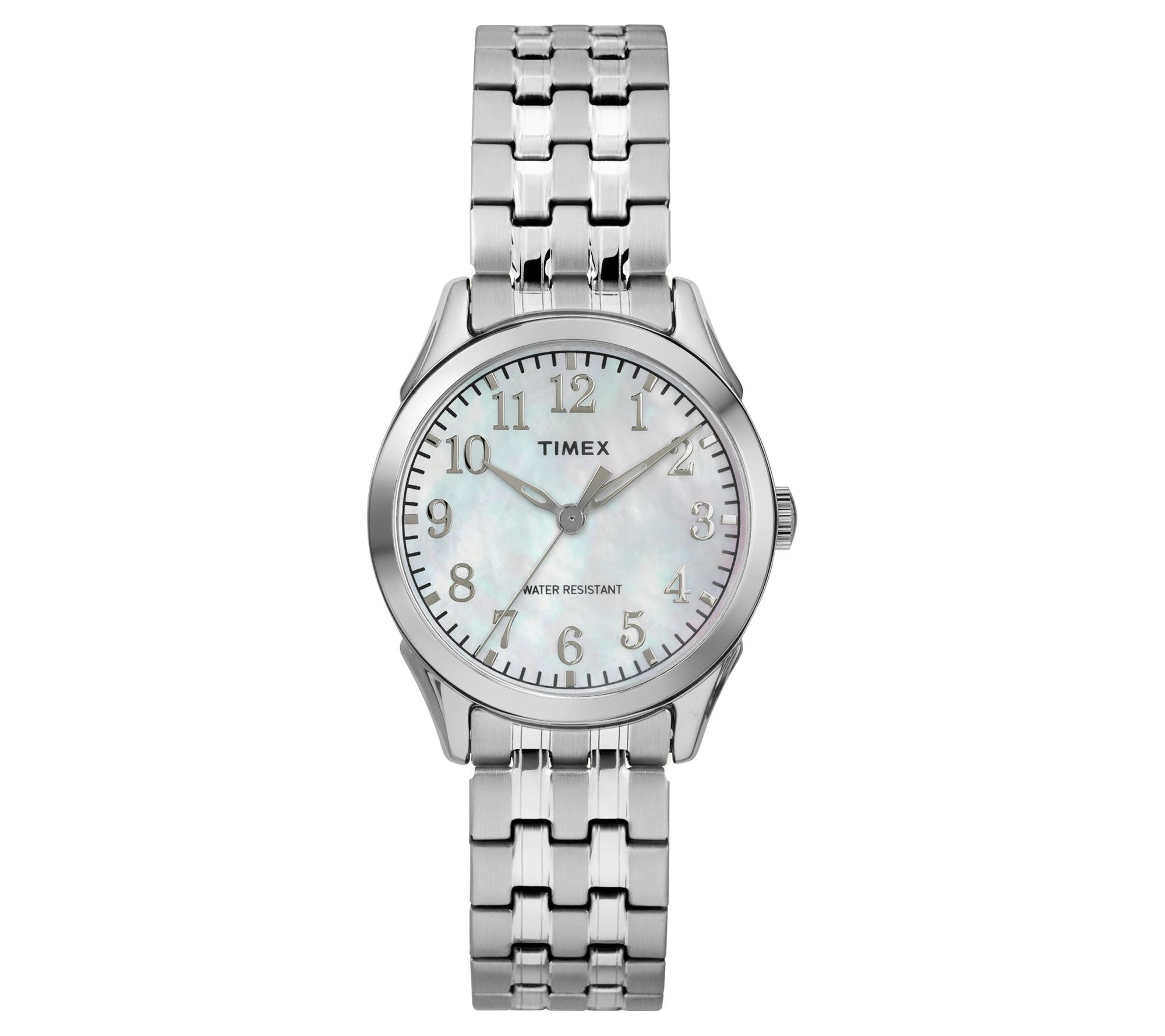 Timex Ladies MotherofPearl Stainless Analog Watch