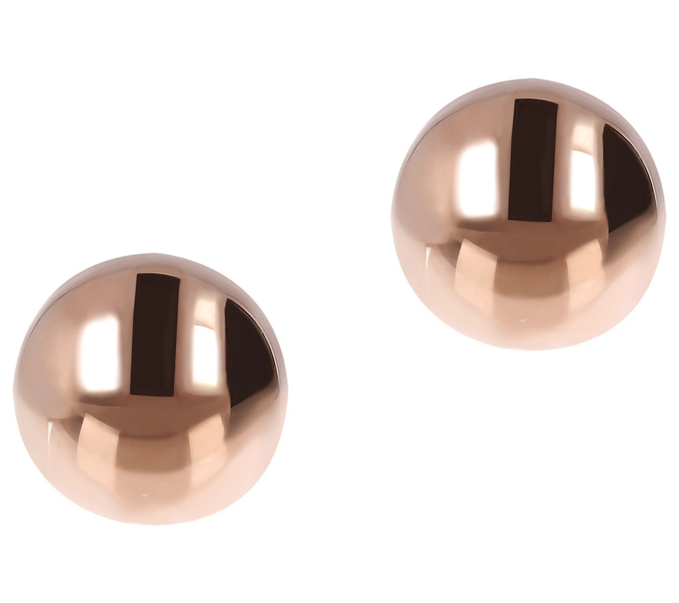 Veronese 18K Clad 12mm Round Bead Earrings