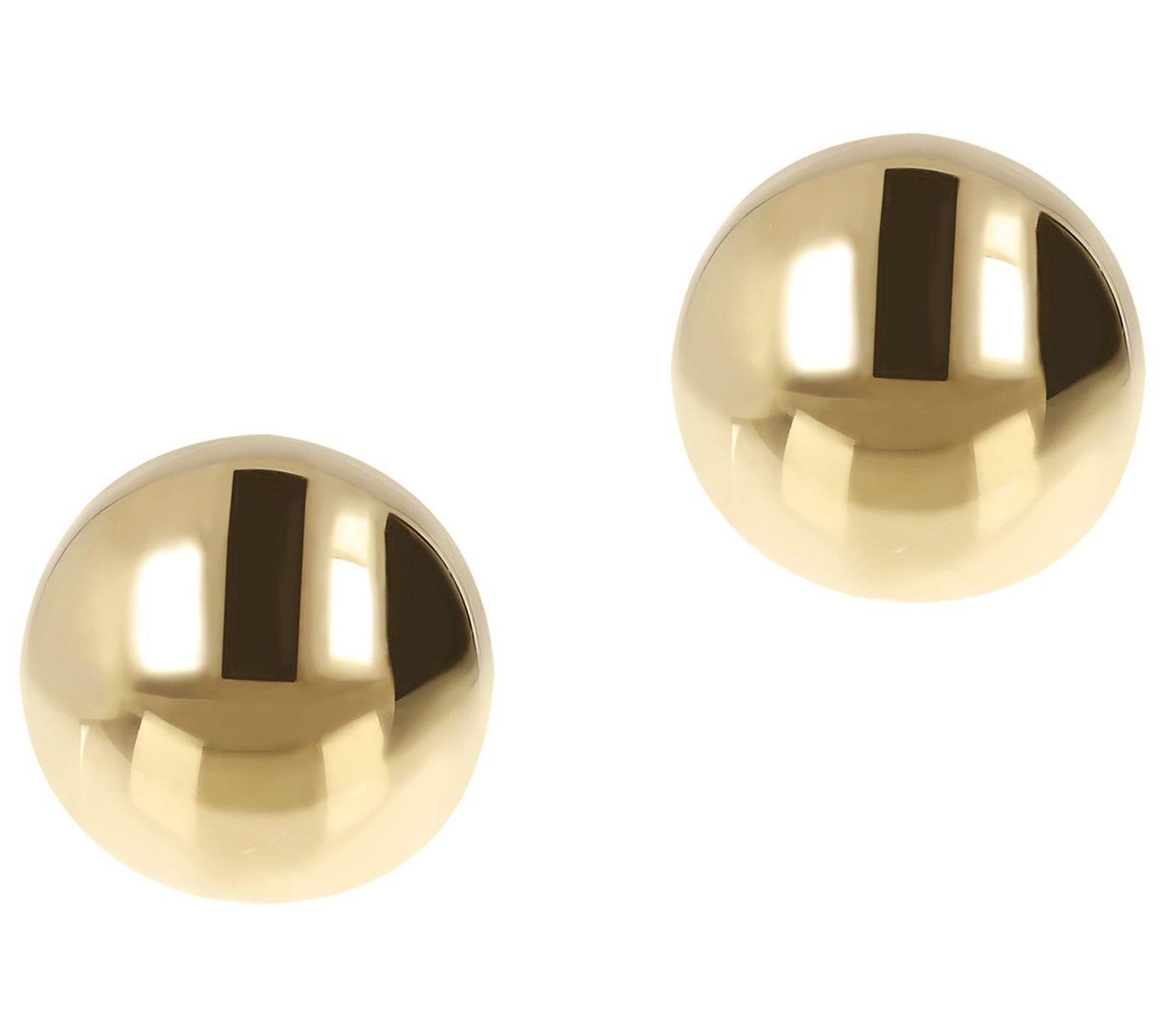 Veronese 18K Clad 12mm Round Bead Earrings