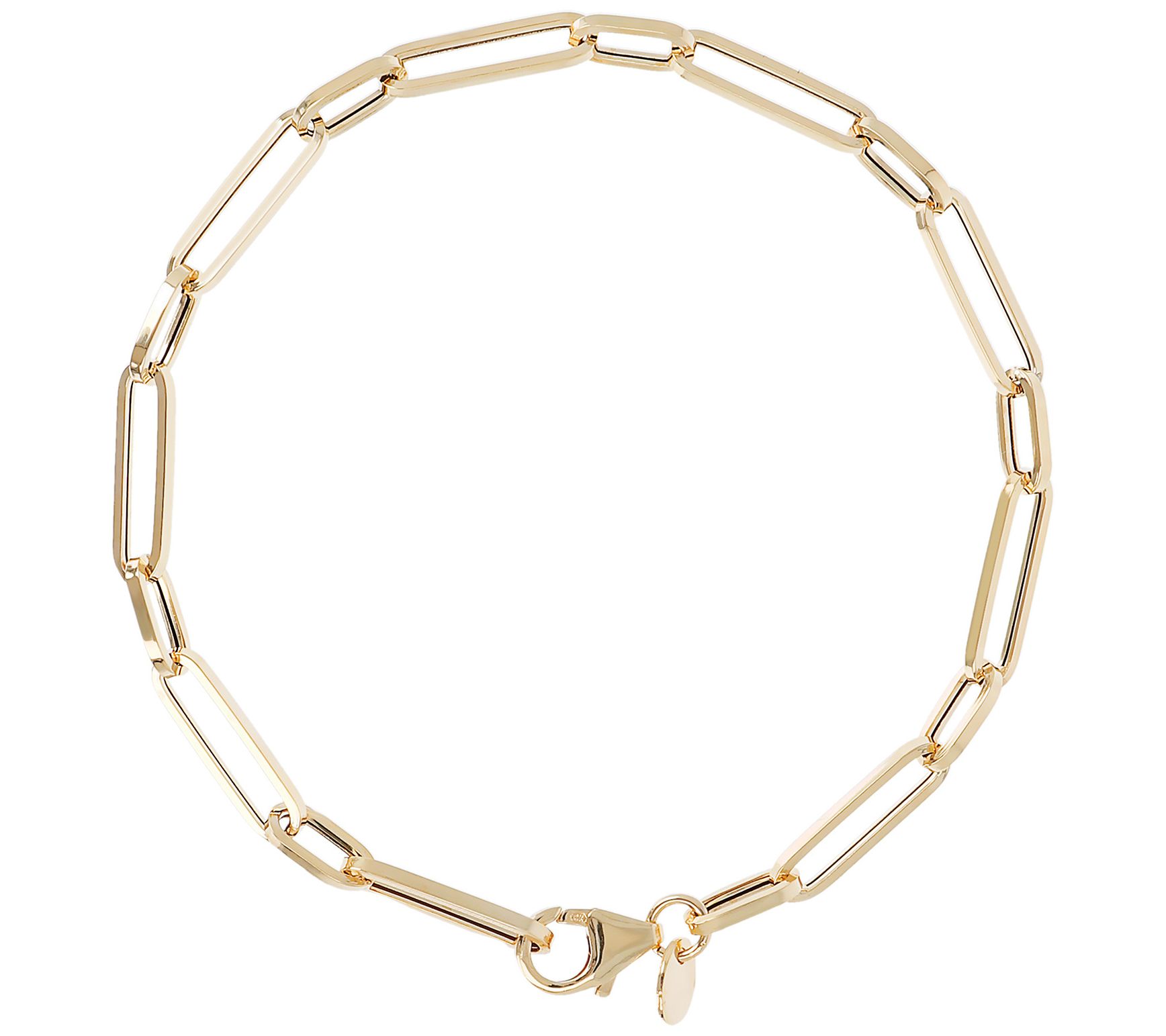 Italian Gold 7-1/4" Paperclip Bracelet, 10K 1.6g